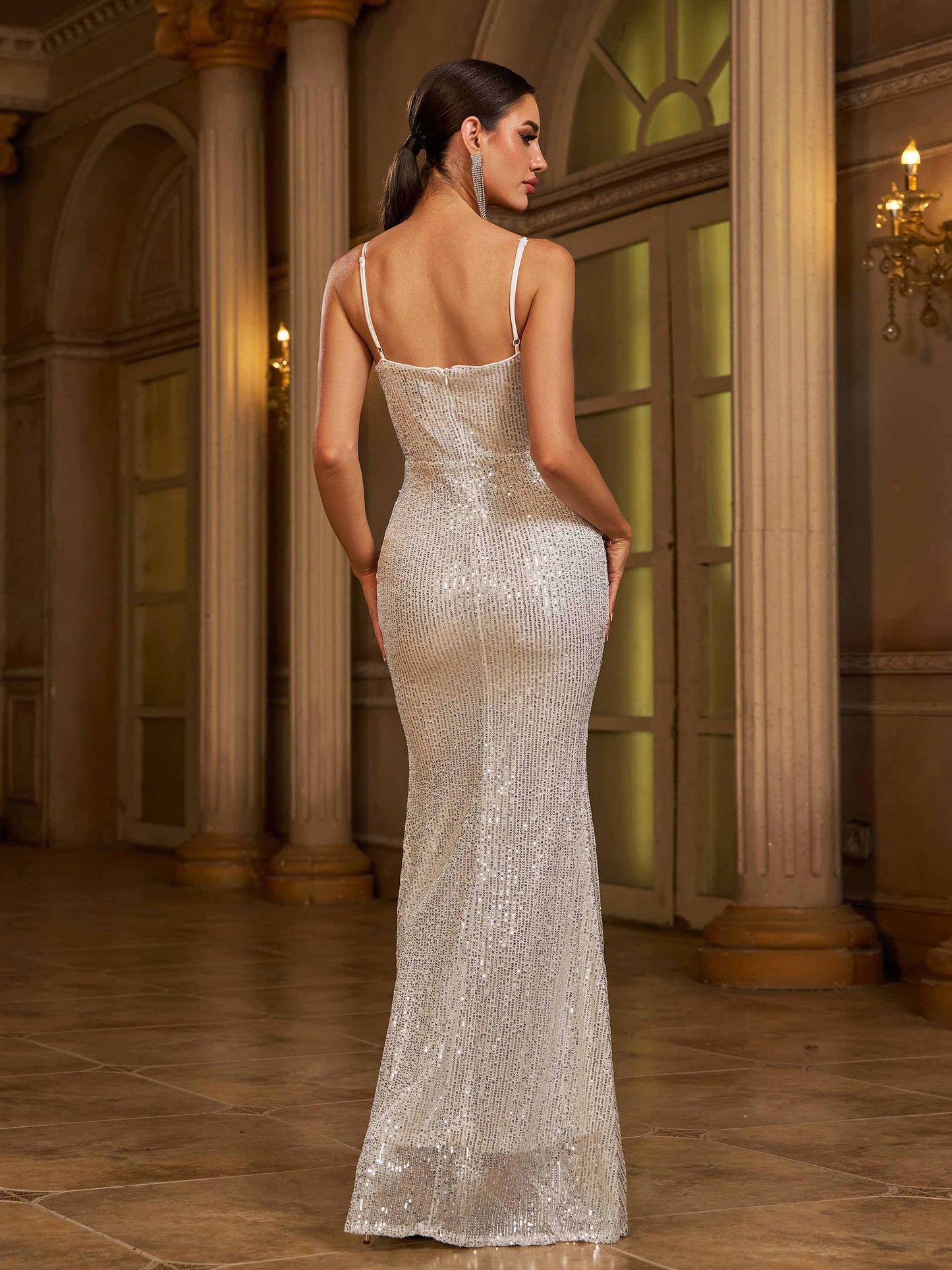 Stylish beautiful dress | Spaghetti Sequin Cami Dress - Ideal for special occasions