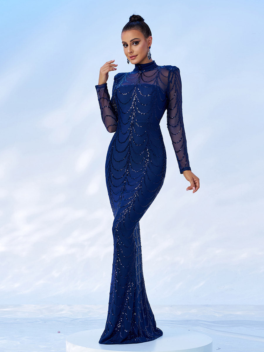 Stylish beautiful dress | See-through Ripple Cocktail Dress - Ideal for cocktail