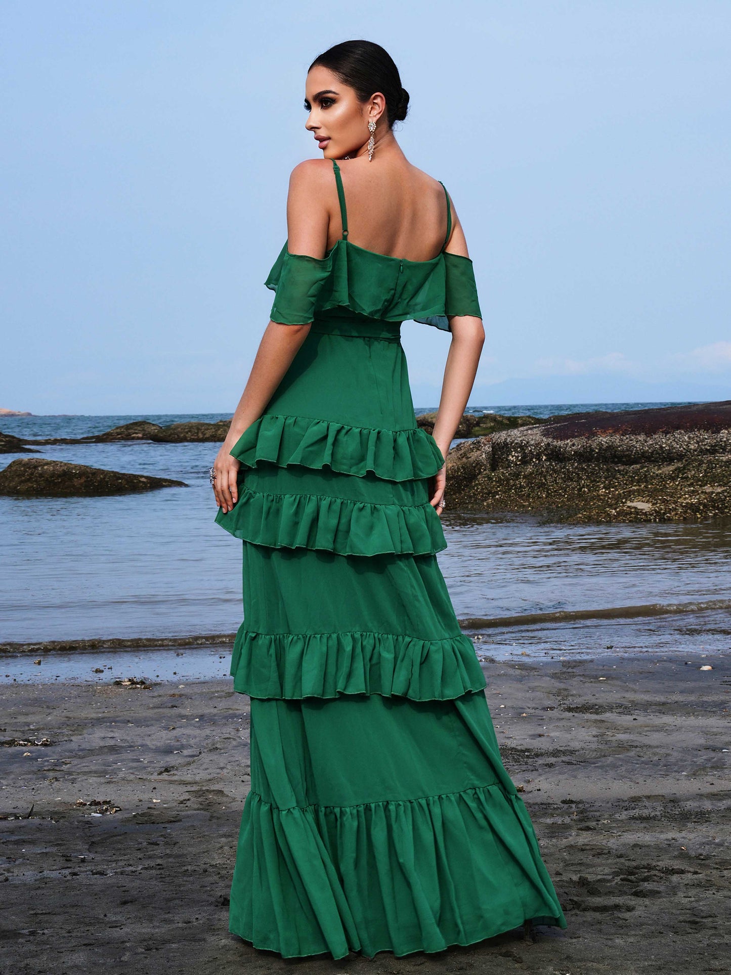 Shop  beautiful dress - Perfect for special occasions | Ruffled Chiffon Vacation Dress