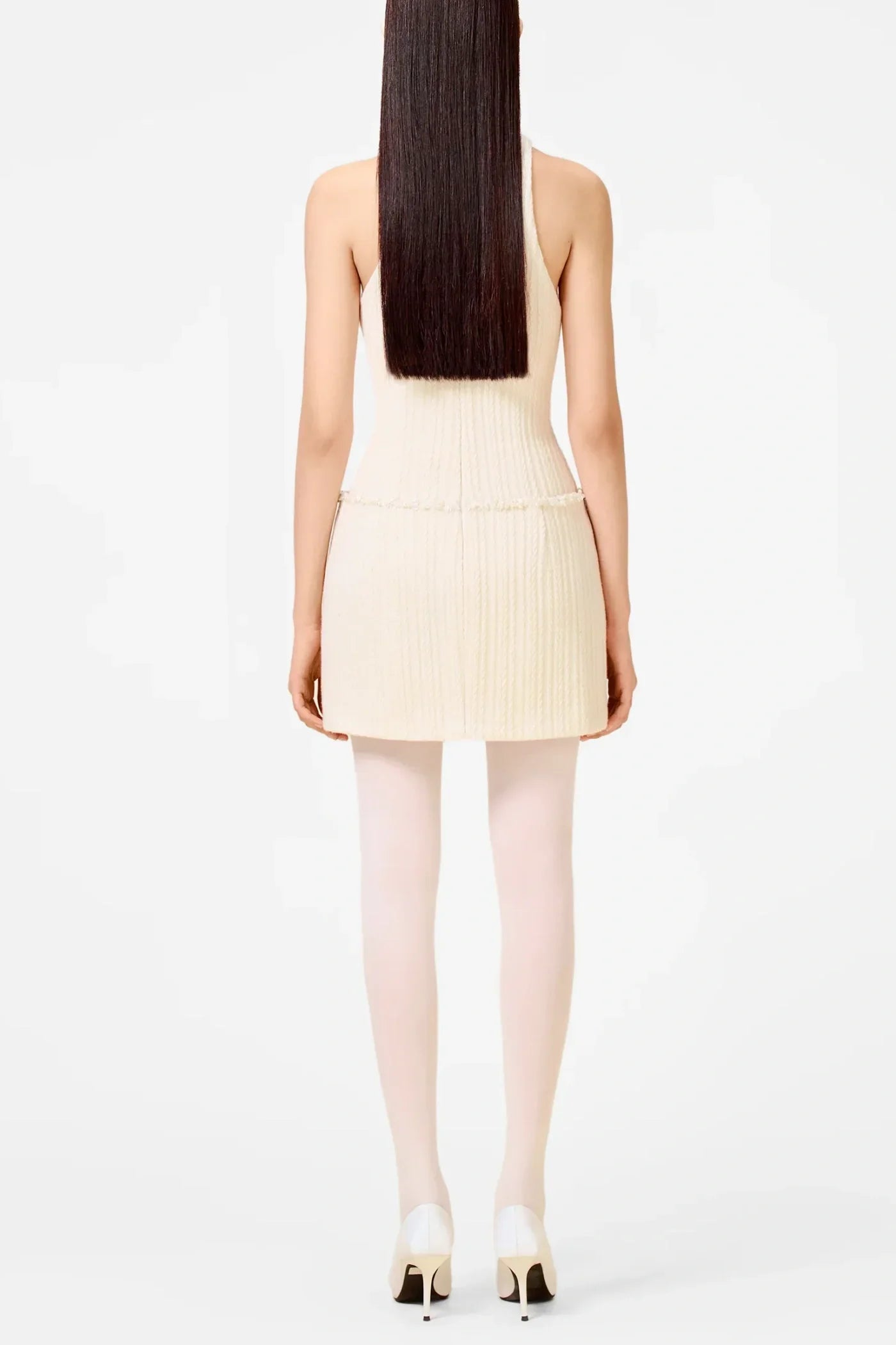 charlotte Sleeveless Beaded Embellished  Knit Mini Dress