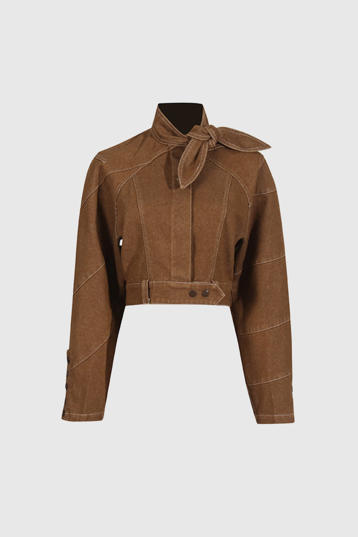 Stylish beautiful dress | Adia Lace Up Buckle Denim Pants Set - Ideal for special occasions