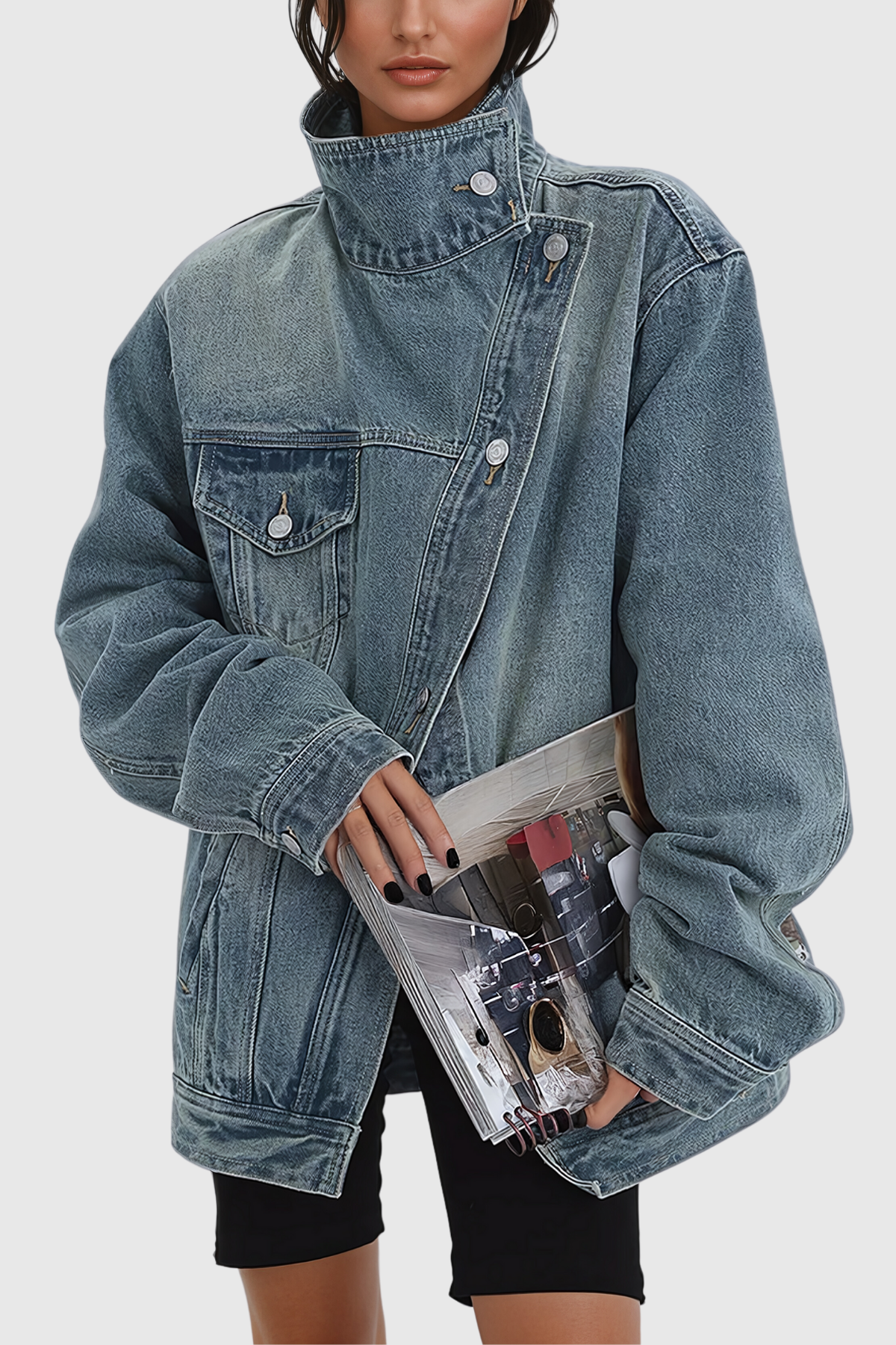 josephine Deconstruct Asymmetric Denim Jacket
