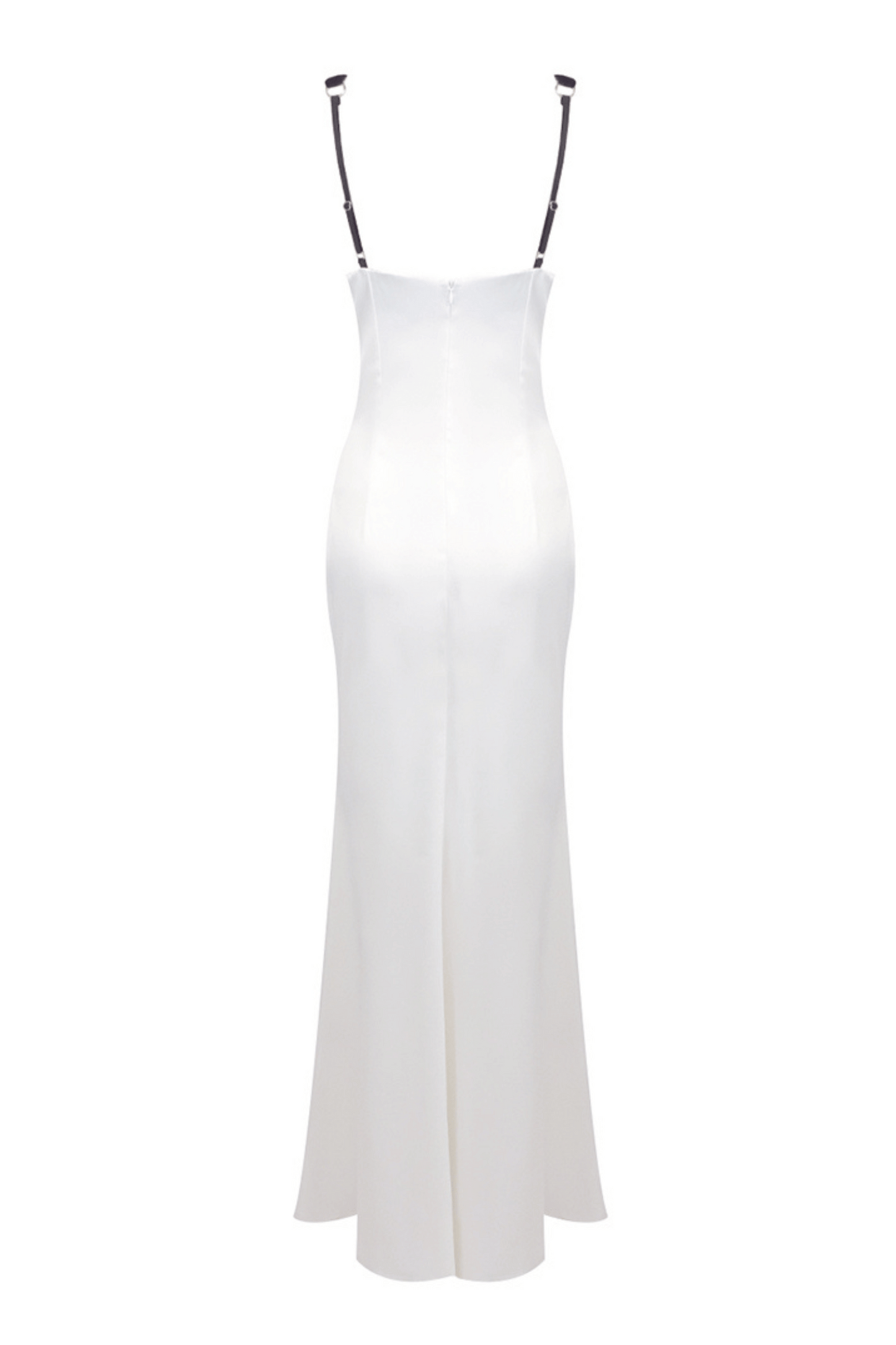 ALFREDO SATIN CUTOUT VELVET MAXI DRESS - WHITE - Stylish red dress for special occasions | Buy Online