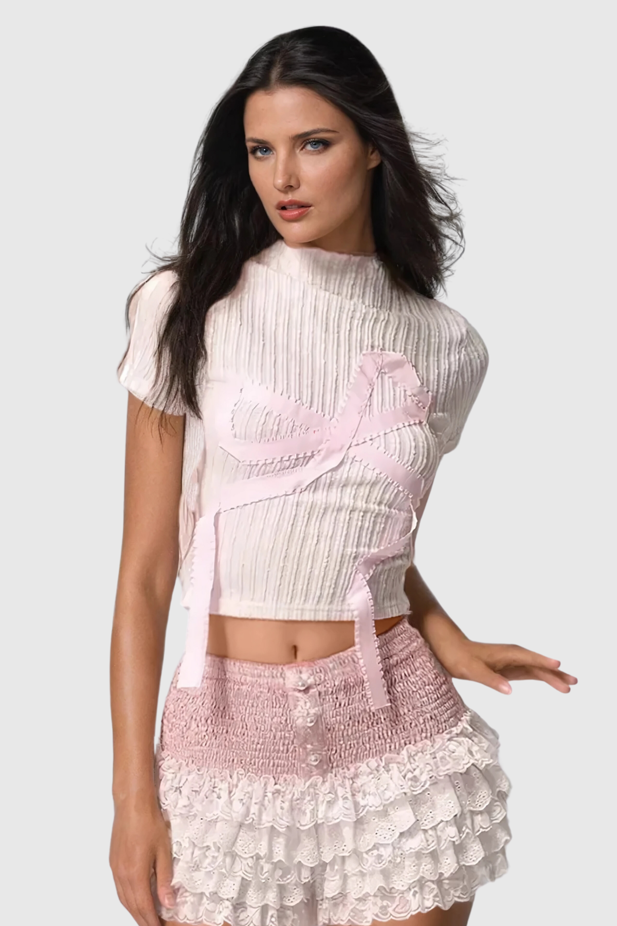 Stylish beautiful dress | Aliyya Bow Knit Skirt Set - Ideal for special occasions