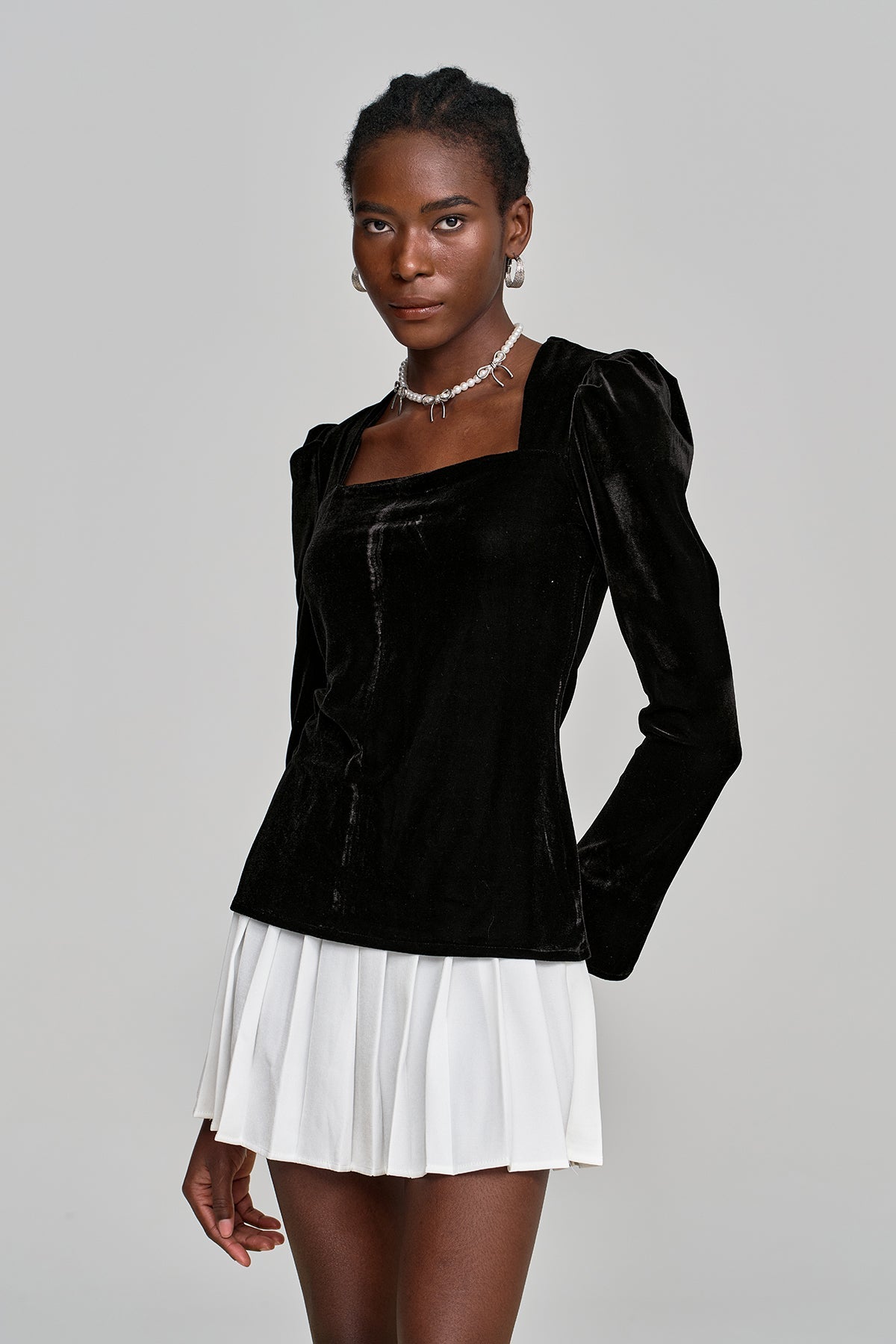 Shop  beautiful dress - Perfect for special occasions | Alvarado Pearl Split Ruffle Skirt Set