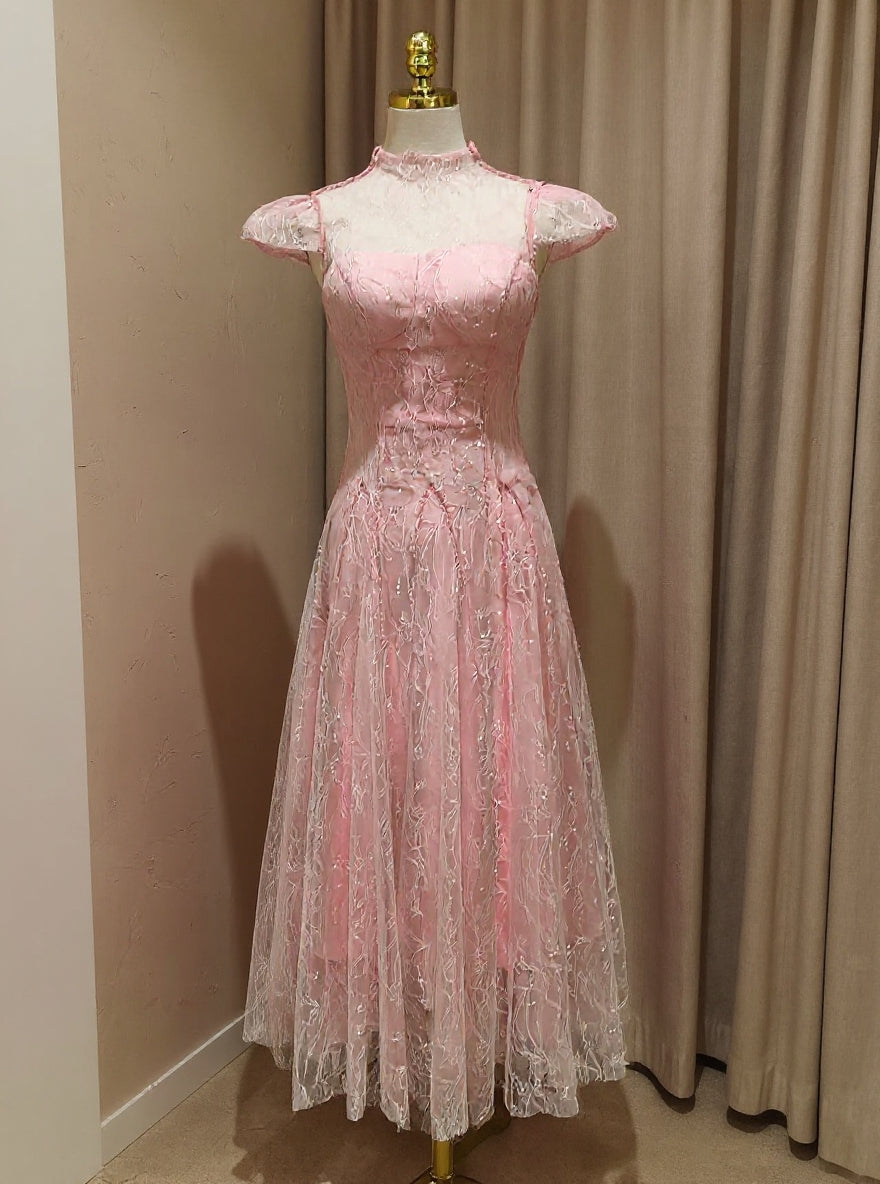 hedwig lace sequin A line midi dress