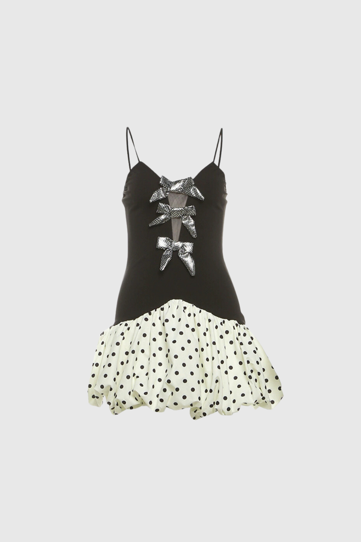 Stylish beautiful dress | Anelia Bow Dot Spaghetti Mini Dress - Ideal for special occasions
