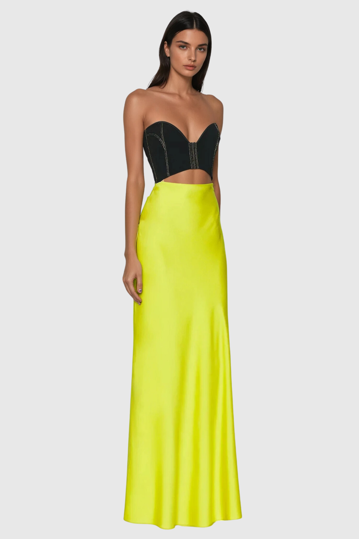 Anemoon Strapless Cutout Maxi Dress