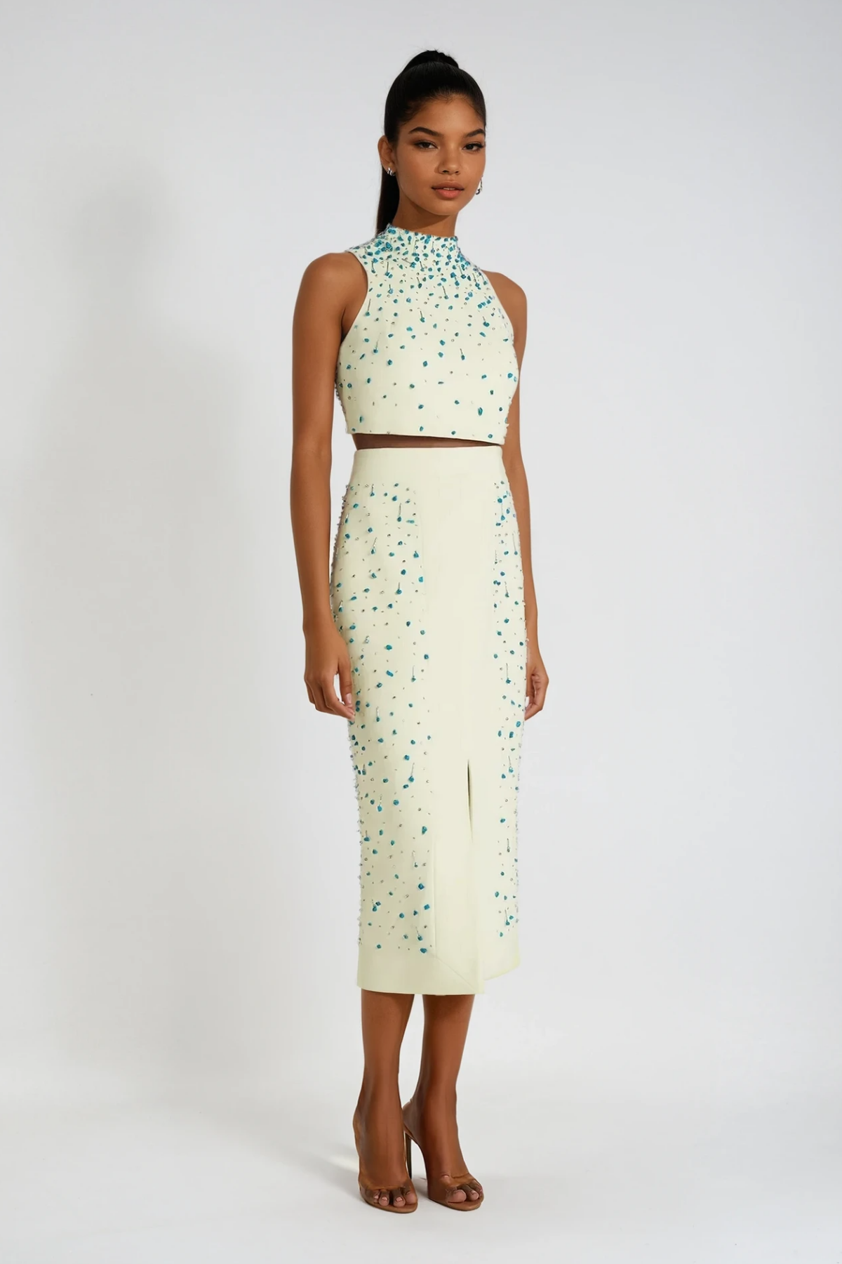 Shop  beautiful dress - Perfect for special occasions | AnnDrue Rhinestone Sleeveless Skirt Set