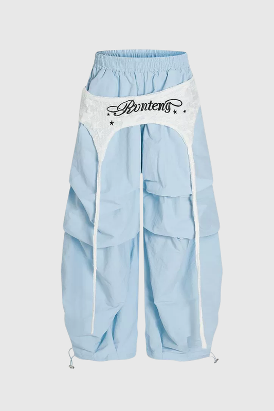 Ellalabel Anouk Asymmetric Deconstruct Wide Pants In Blue - Crafted from High-quality Fabrication - Designed for Elegant Occasions.