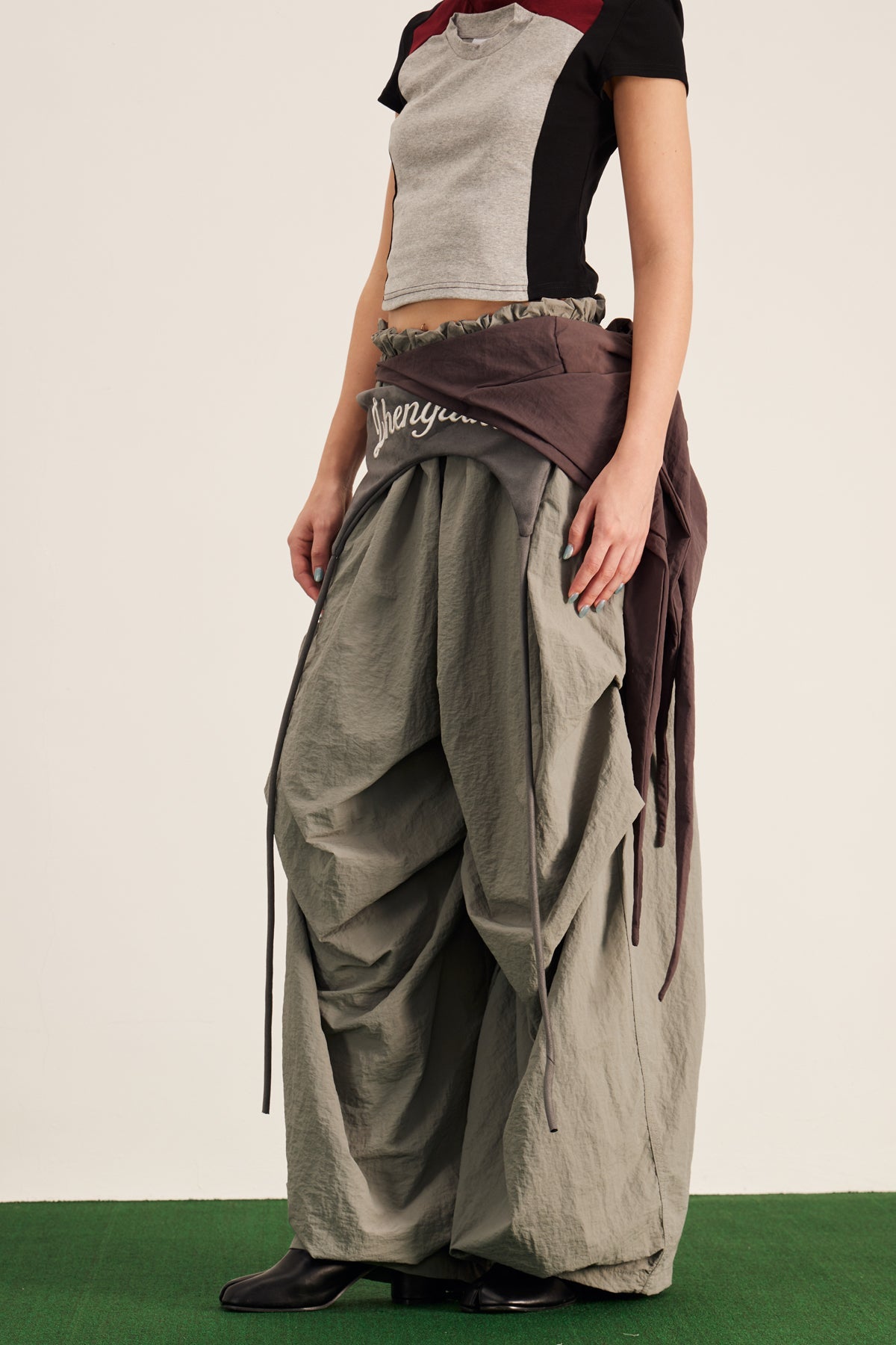 Anouk Asymmetric Deconstruct Wide Pants