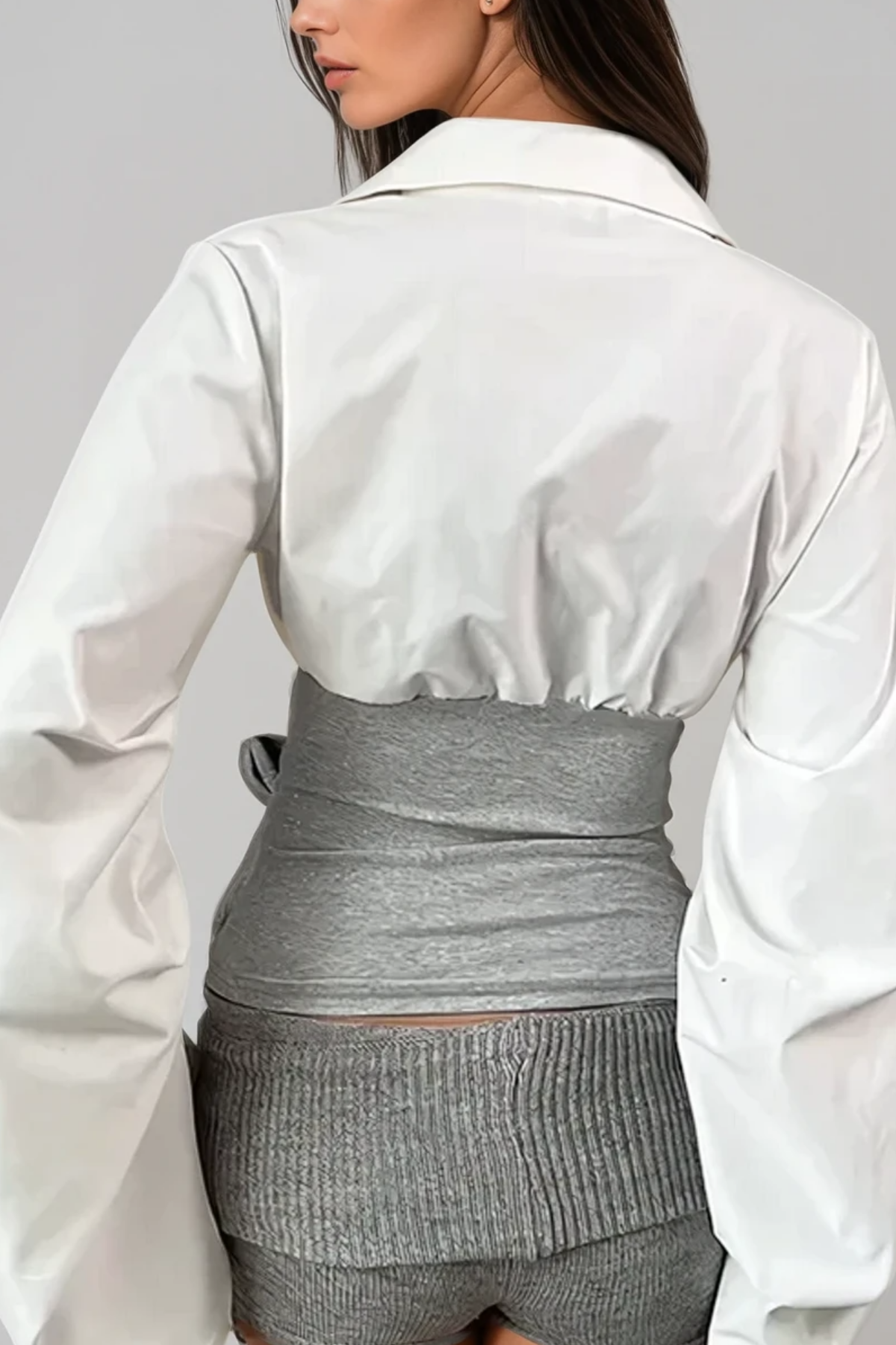 Shop  beautiful dress - Perfect for special occasions | Arabia Deconstruct Lace Up Plunge Shirt