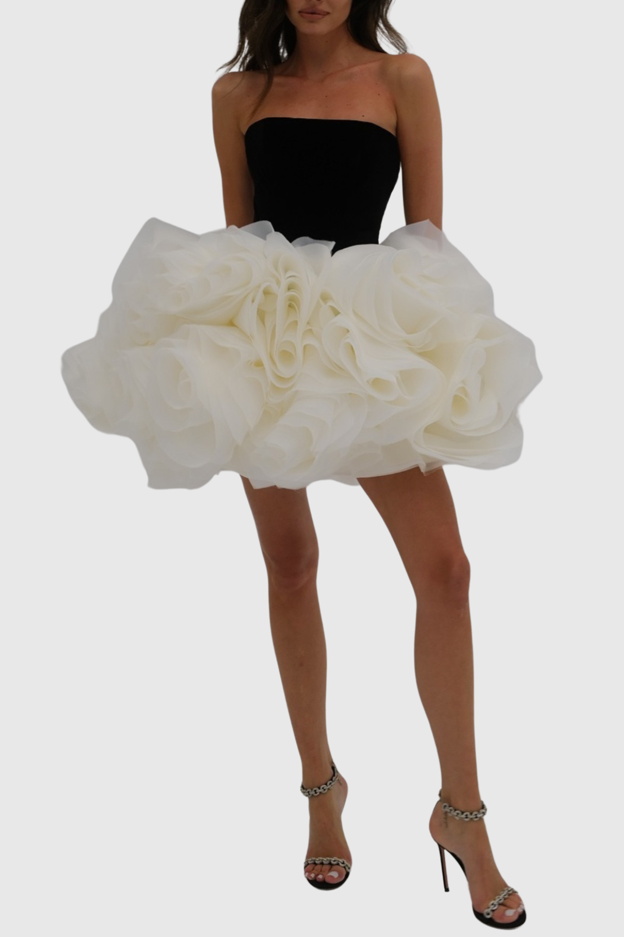 Stylish beautiful dress | Archki Ruched Flower Strapless Mini Dress - Ideal for special occasions