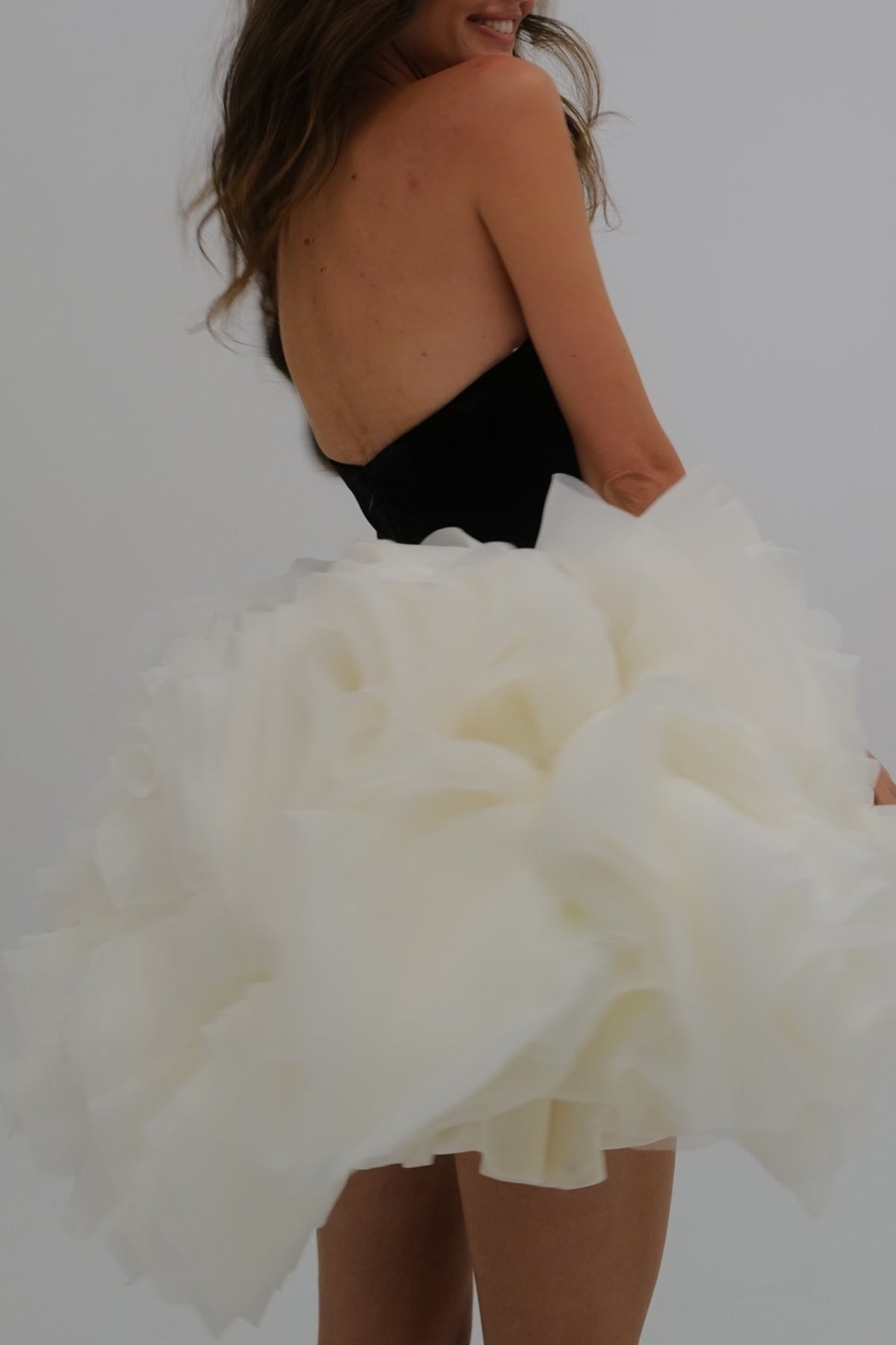 Shop  beautiful dress - Perfect for special occasions | Archki Ruched Flower Strapless Mini Dress