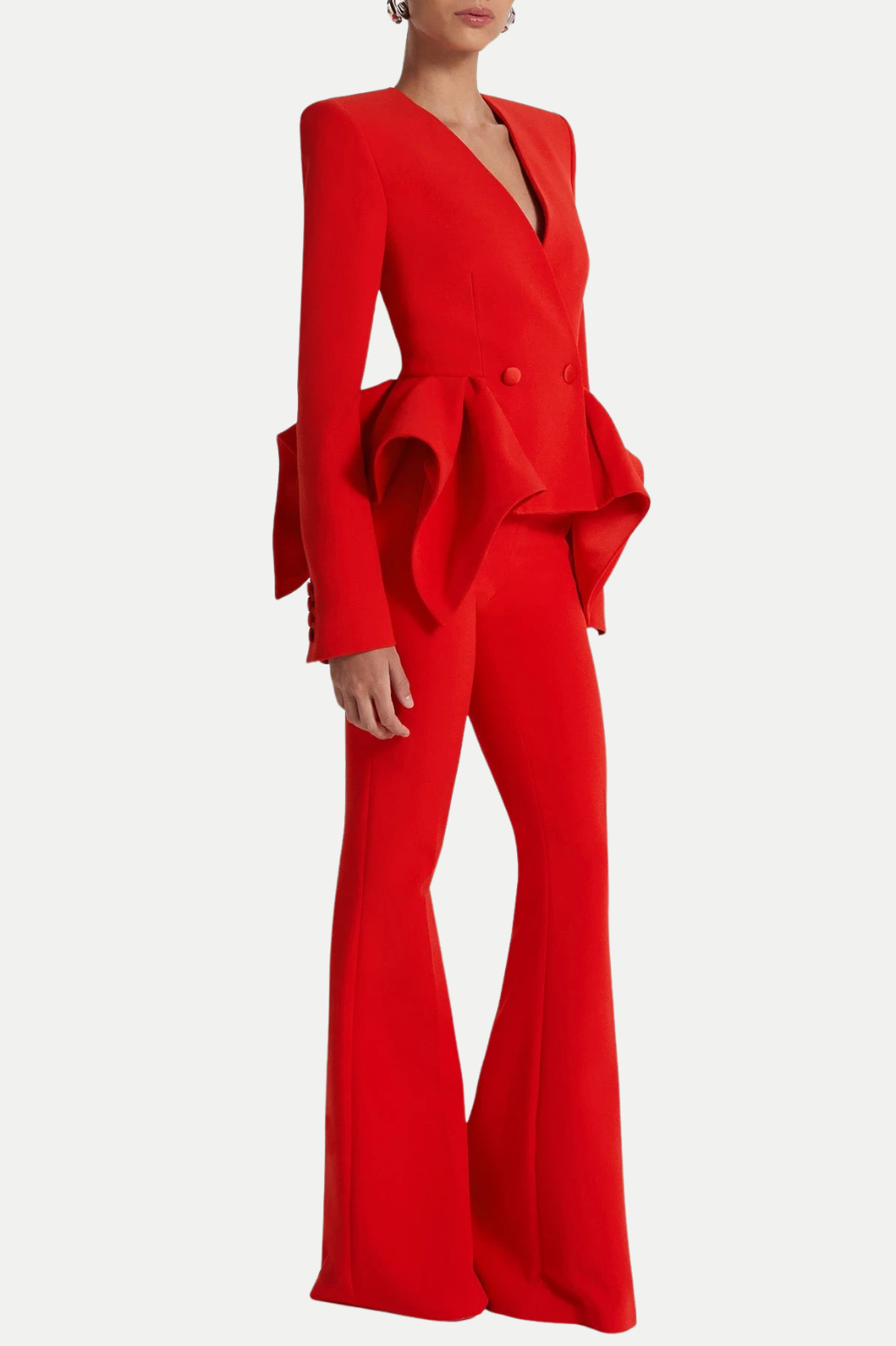 Stylish beautiful dress | Audith Ruffled Blazer Two Piece Set - Ideal for special occasions