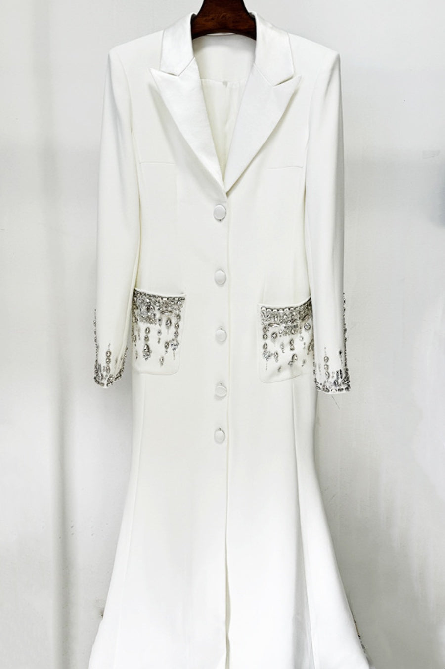 Aurora Crystal Embellished Blazer Maxi Dress - Stylish beautiful dress for special occasions | Buy Online