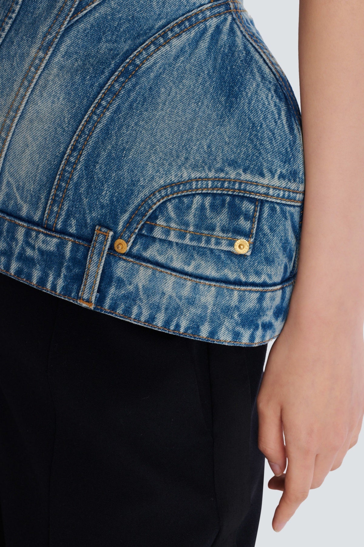 Shop  red dress - Perfect for special occasions | Joyce Structured Denim Bustier