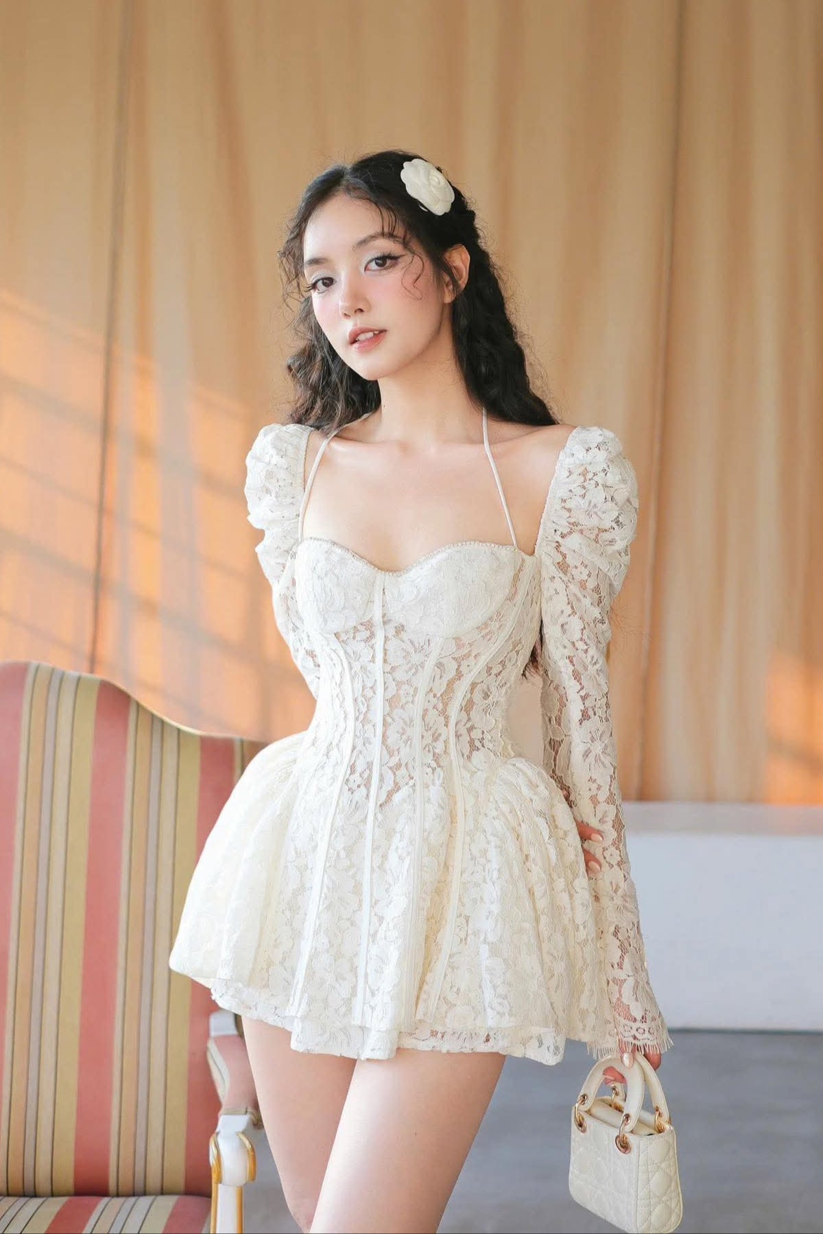 Valerie Lace Cortset Mini Dress