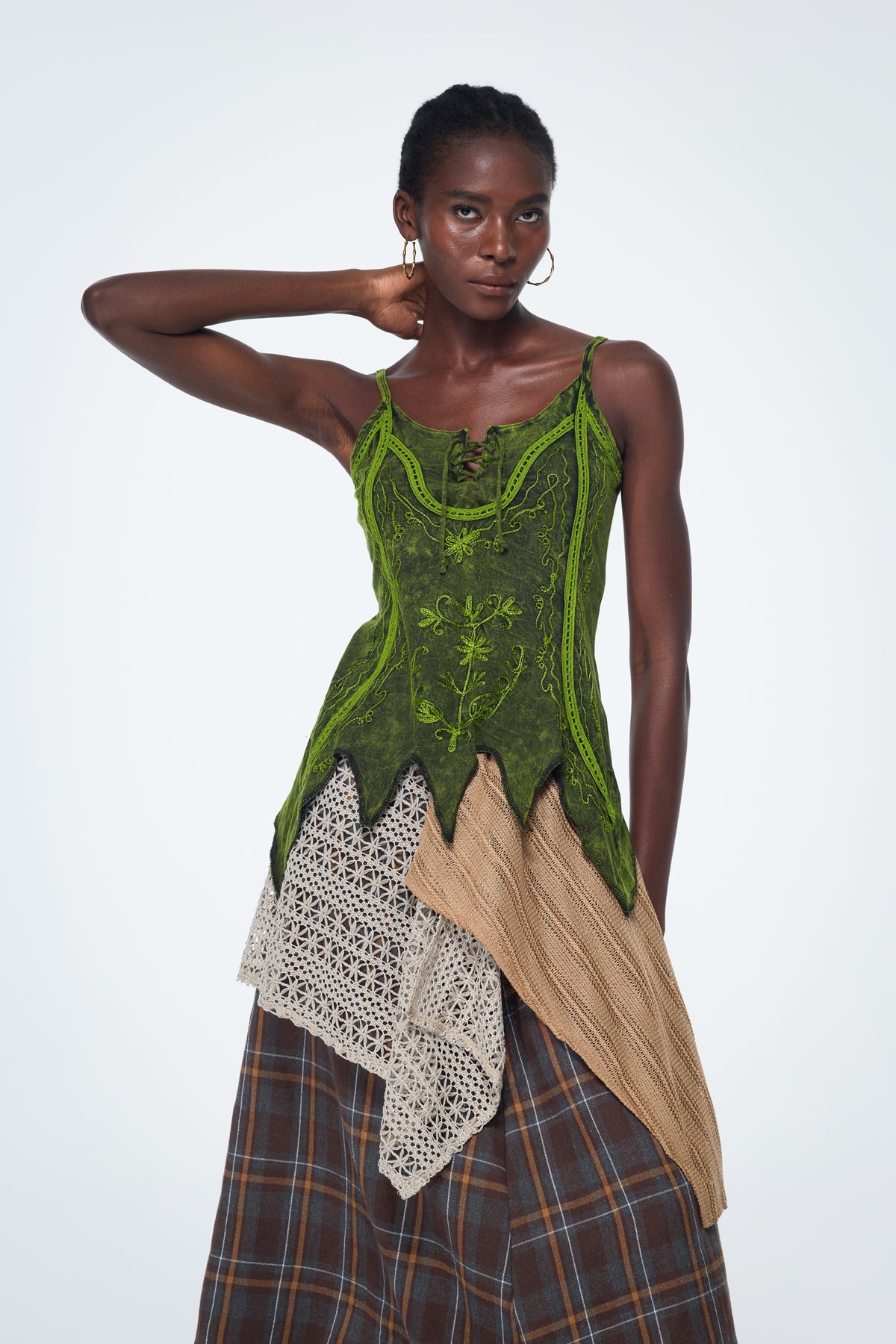 Shop  red dress - Perfect for special occasions | Baihu Tie Dye Embroidered Top