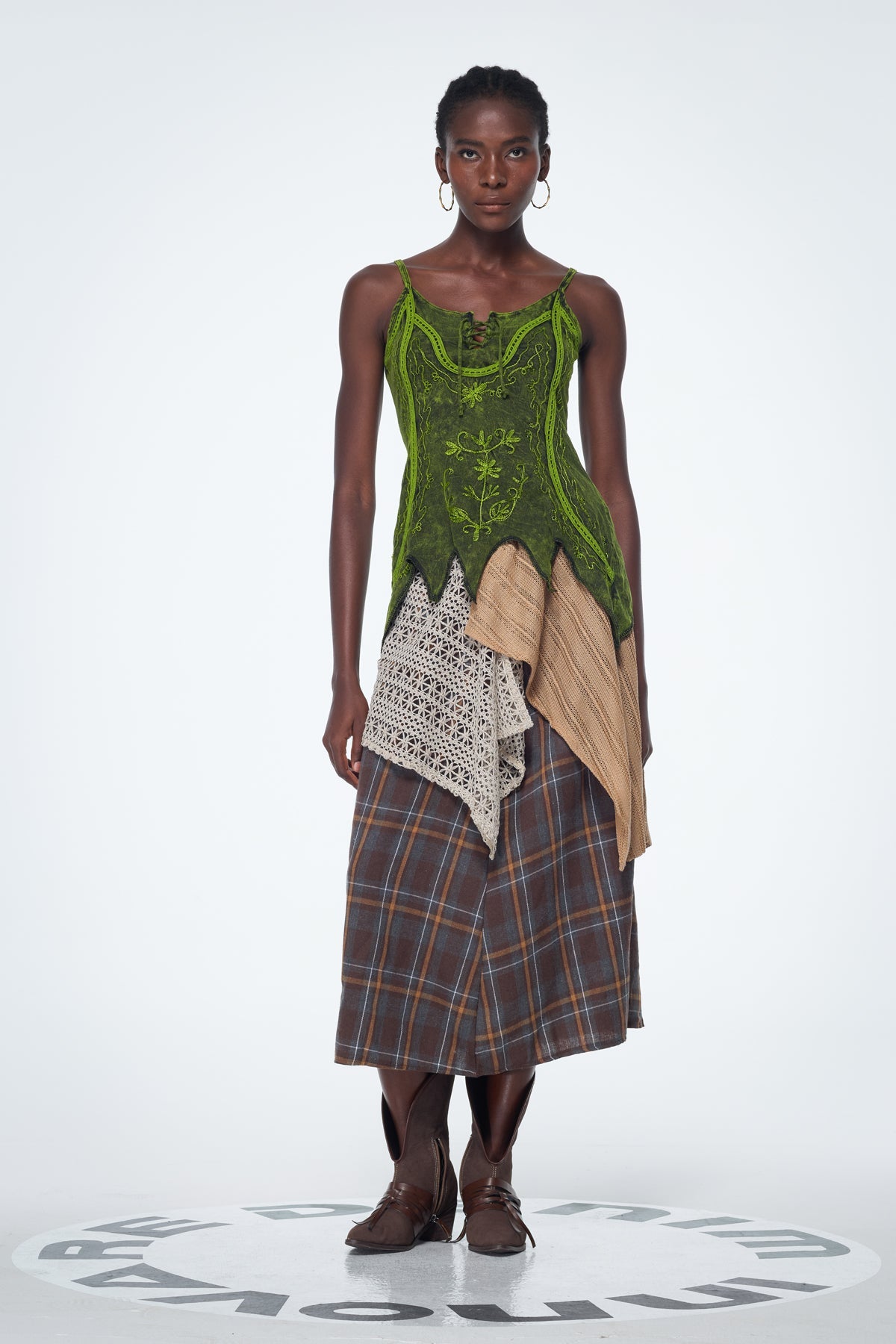 Baihu Tie Dye Embroidered Top - Stylish red dress for special occasions | Buy Online