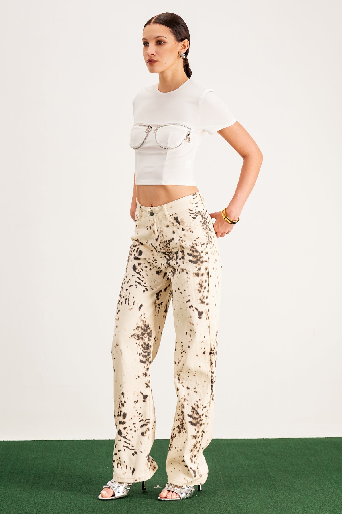 Balwinder Bleached Leopard Pants - Stylish beautiful dress for special occasions | Buy Online