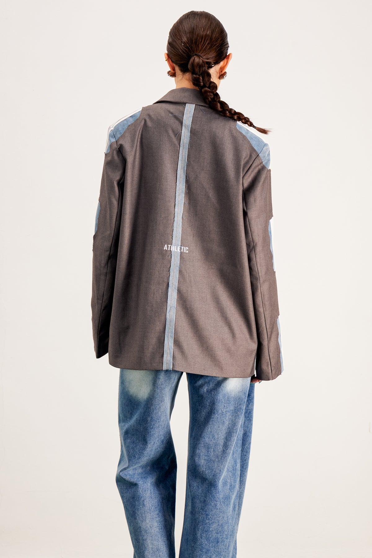 Banele Deconstruct Embroidered Stripe Jacket