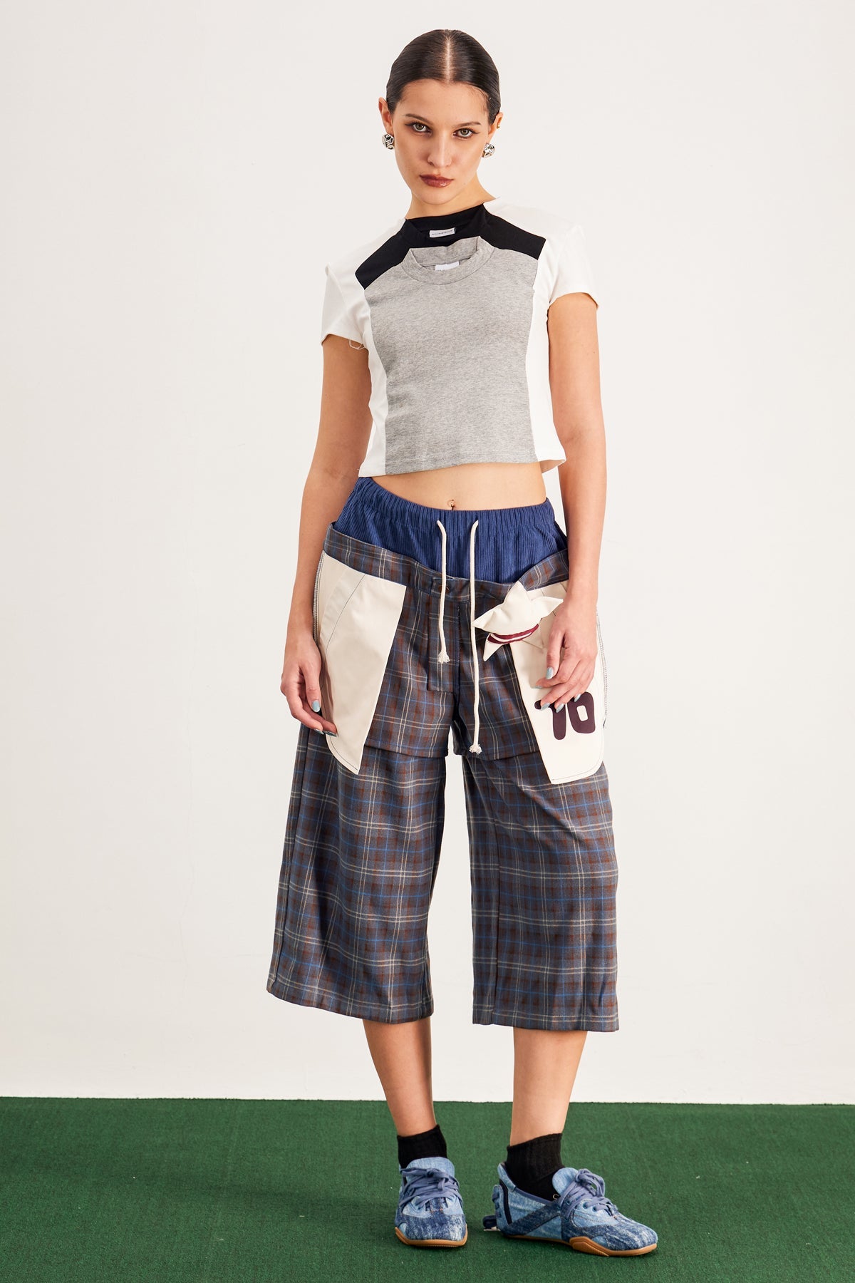 Baptiste Plaid Star Wide Leg Pants