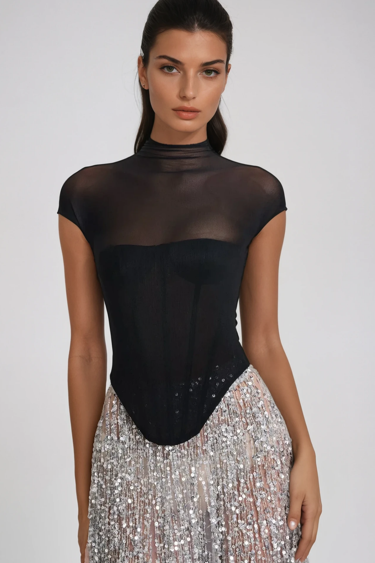 Stylish beautiful dress | Beckett Fringe Sequin Mesh Skirt Set - Ideal for special occasions