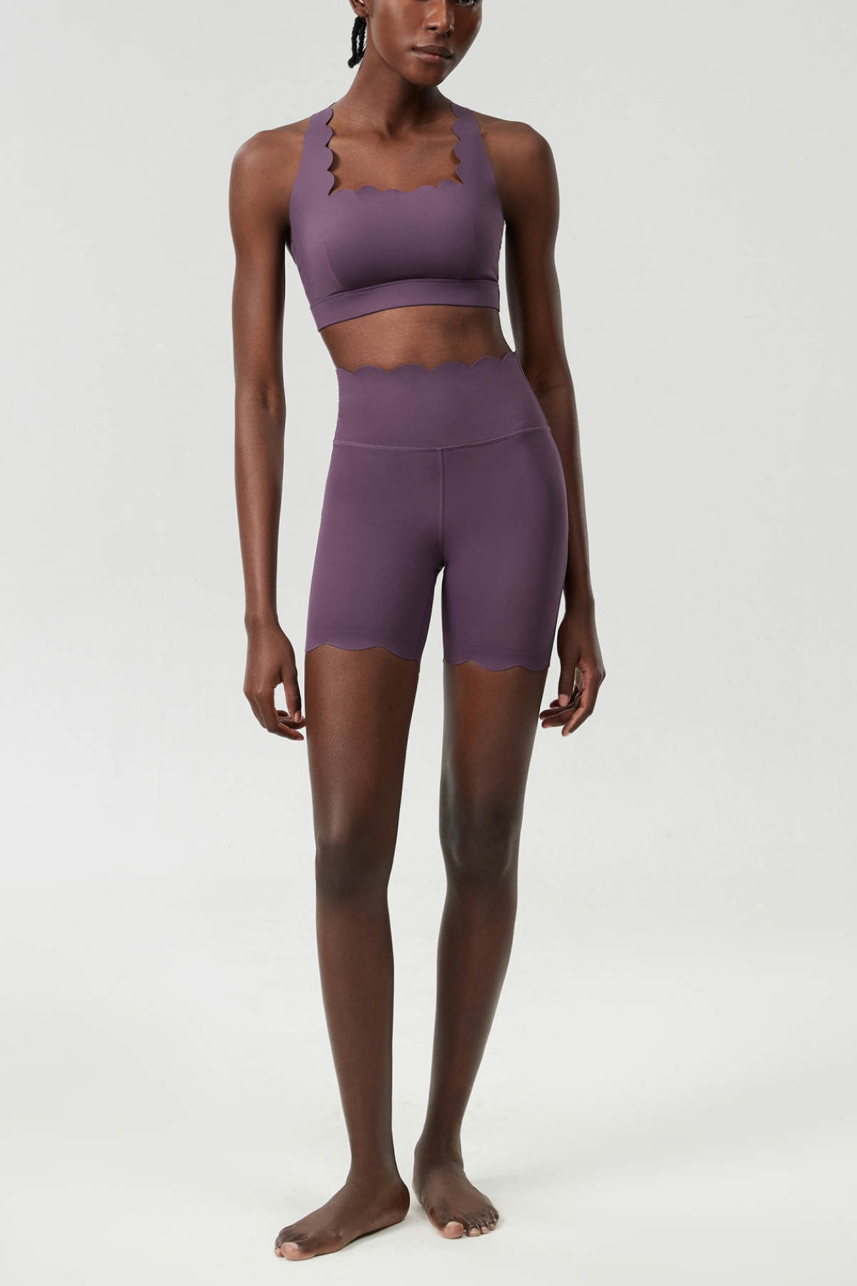 Stylish purple dress | Bela Cross Wave Bodycon Pants Set In Deep Purple - Ideal for special occasions