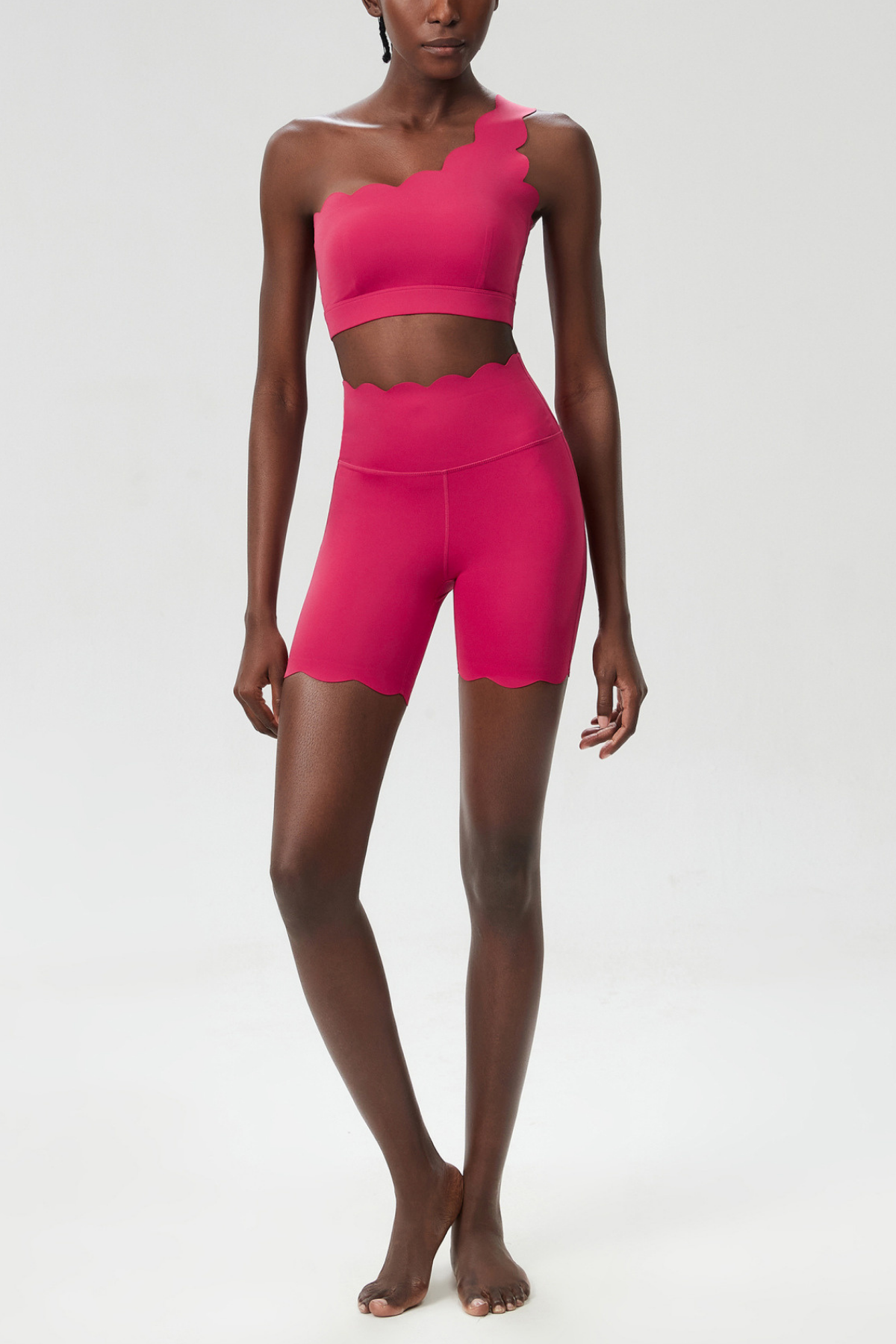 Bela One Shouder Wave Bodycon Pants Set In Red - Stylish red dress for special occasions | Buy Online