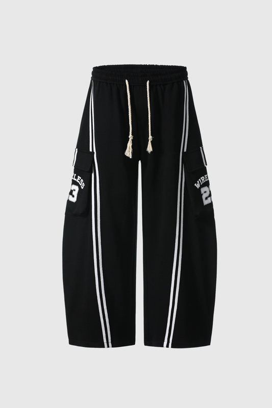 Ellalabel Blodwen Stripe Wide Leg Pants In Black - Crafted from High-quality Fabrication - Designed for Elegant Occasions.