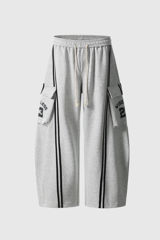 Ellalabel Blodwen Stripe Wide Leg Pants In Grey - Crafted from High-quality Fabrication - Designed for Elegant Occasions.