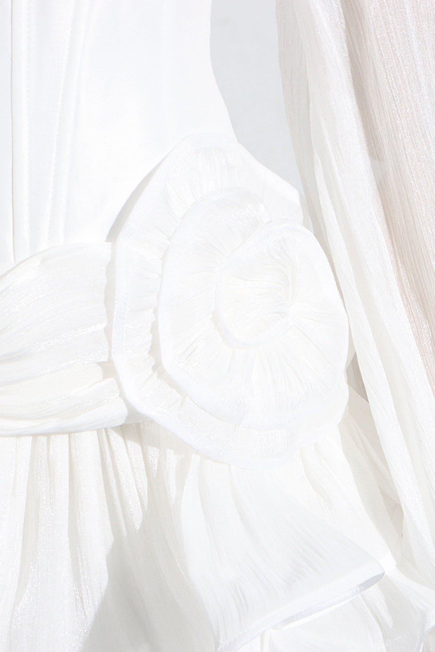 Blysse Floral Applique Pleat Corset Mini Dress