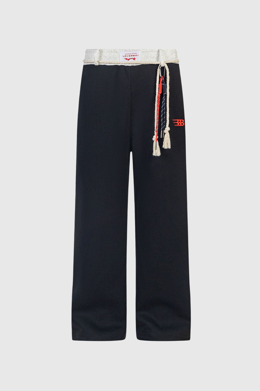 Ellalabel Boann Fringe Pants In Black - Crafted from High-quality Fabrication - Designed for Elegant Occasions.