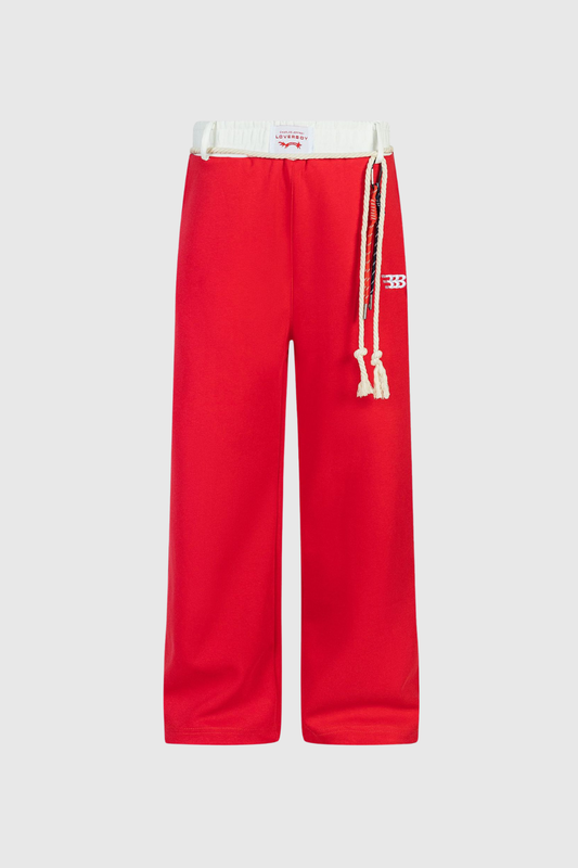 Ellalabel Boann Fringe Pants In Red - Crafted from High-quality Fabrication - Designed for Elegant Occasions.