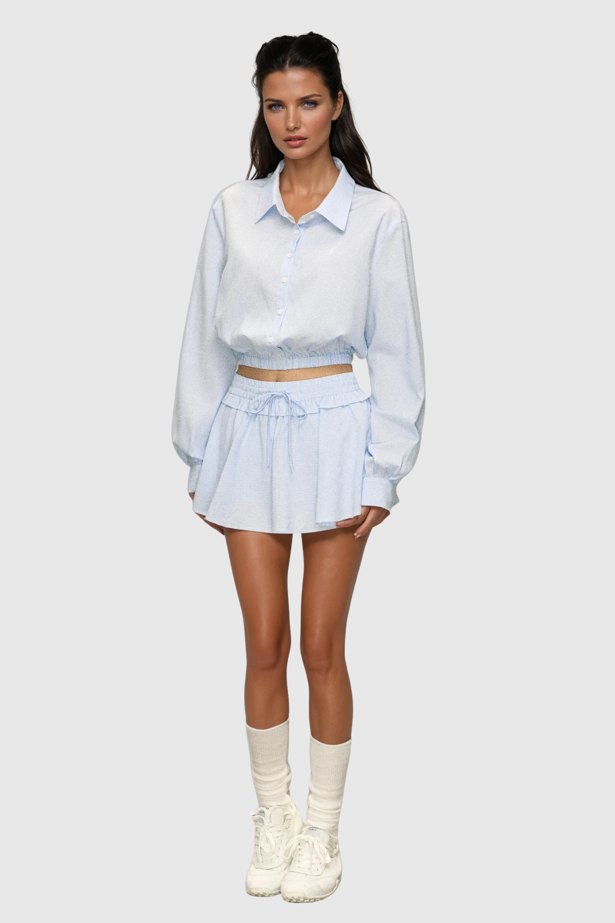 Cadfael Stripe Shirt Skirt Set