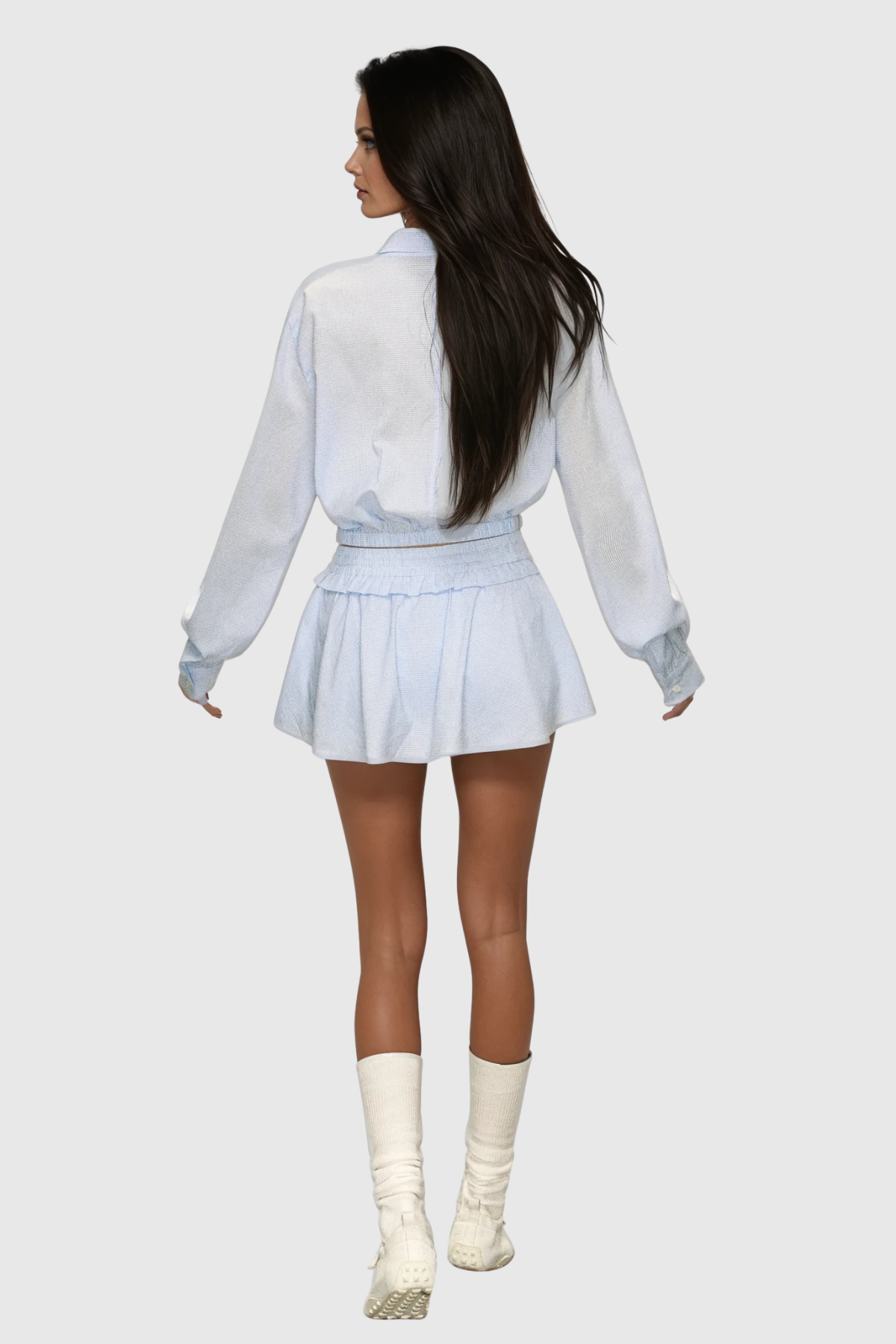 Stylish beautiful dress | Cadfael Stripe Shirt Skirt Set - Ideal for special occasions