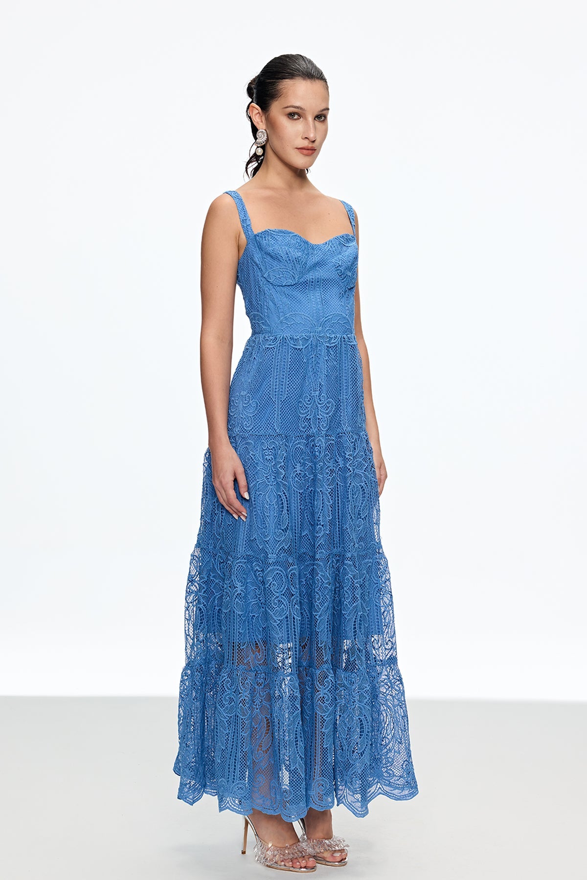 Caelestius Lace Embroidered Maxi Dress