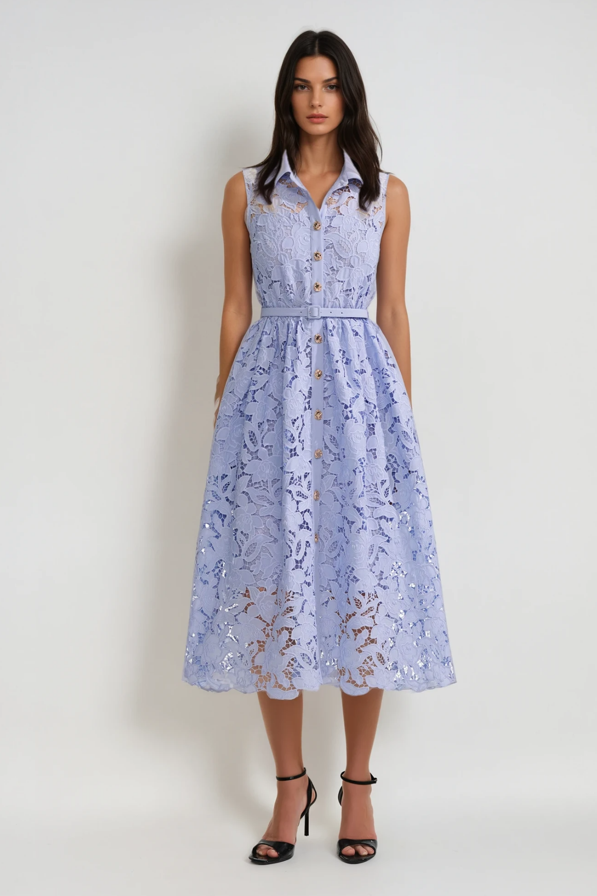 Shop  red dress - Perfect for special occasions | Calixtus Embroidered Sleeveless Cutout Midi Dress