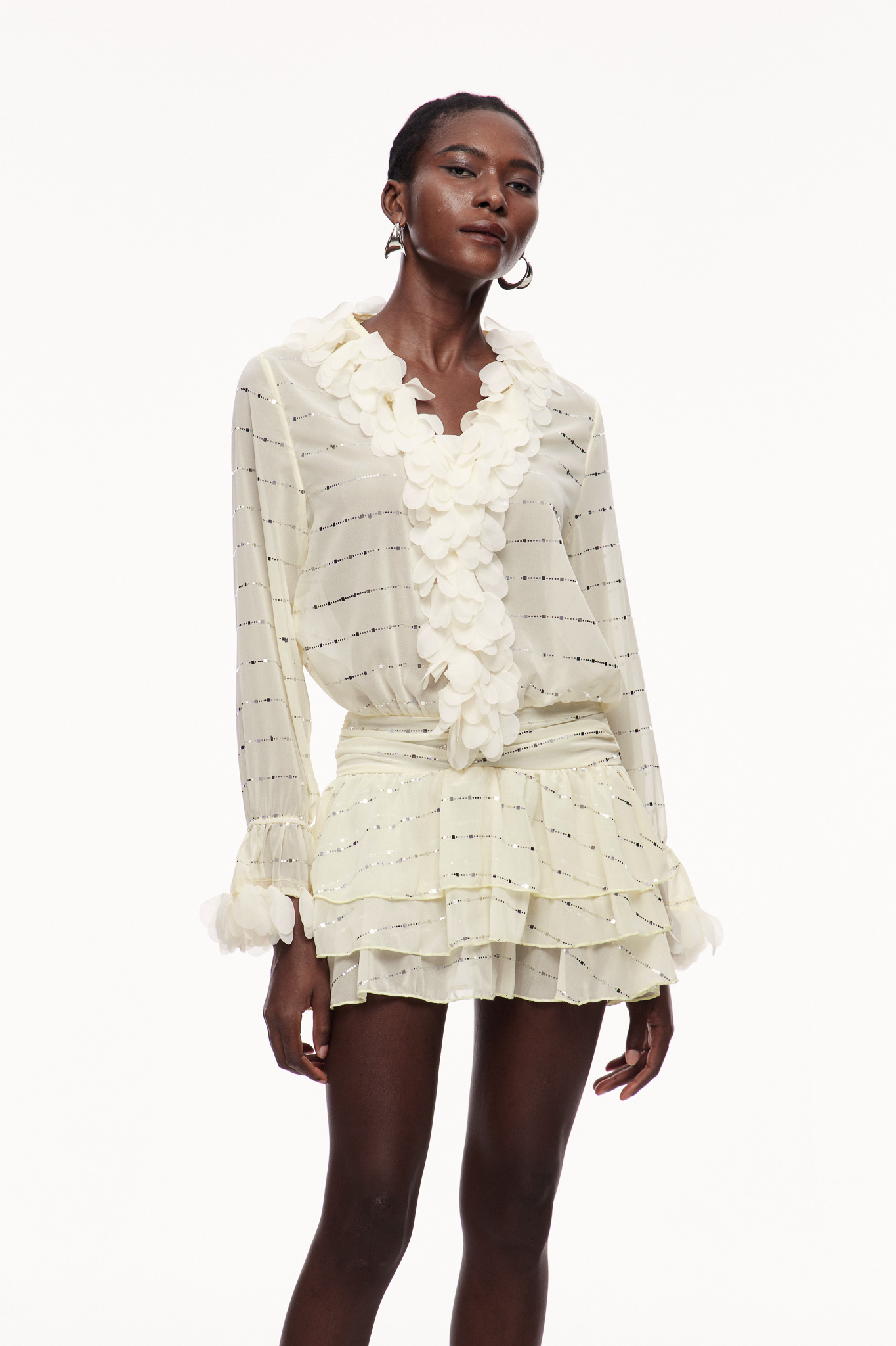 Stylish beautiful dress | Cavan Sequin Ruffle Mini Dress - Ideal for special occasions