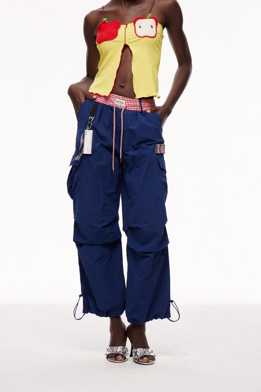 Ellalabel Celina Grid Cargo Pants - Crafted from High-quality Fabrication - Designed for Elegant Occasions.