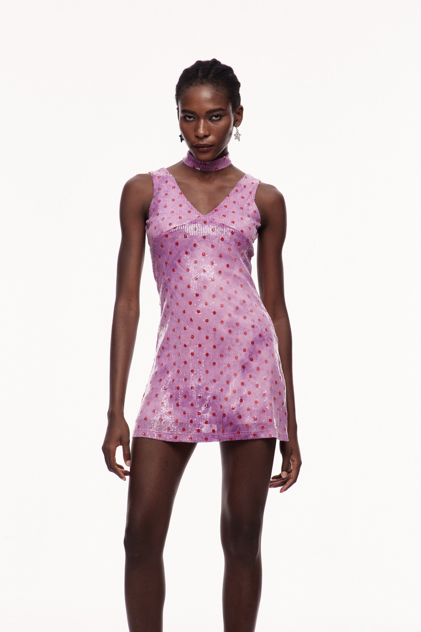 Celso Sequin Dot Mini Dress