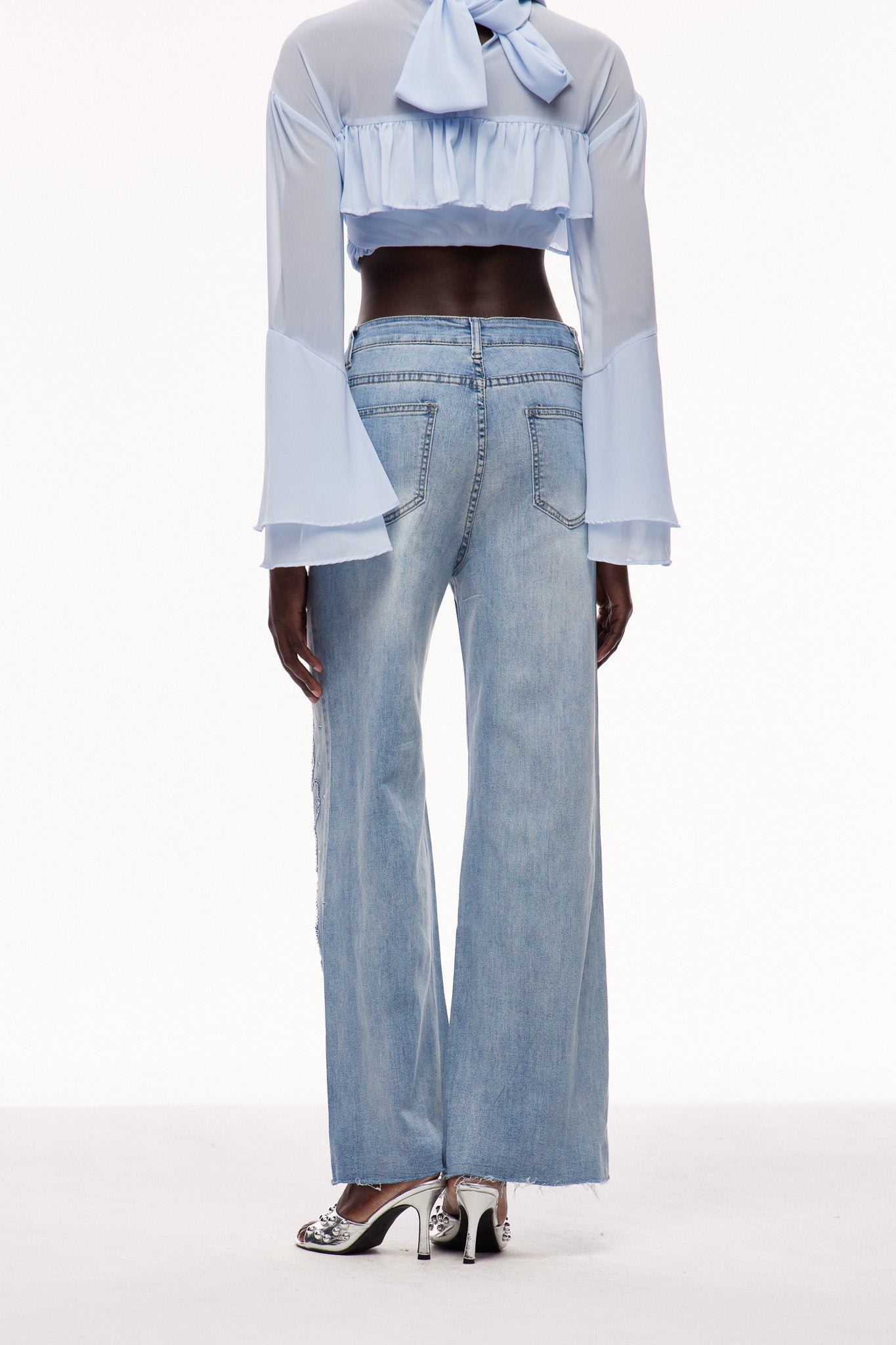 Cemal Embroidered Rhinestone Jeans