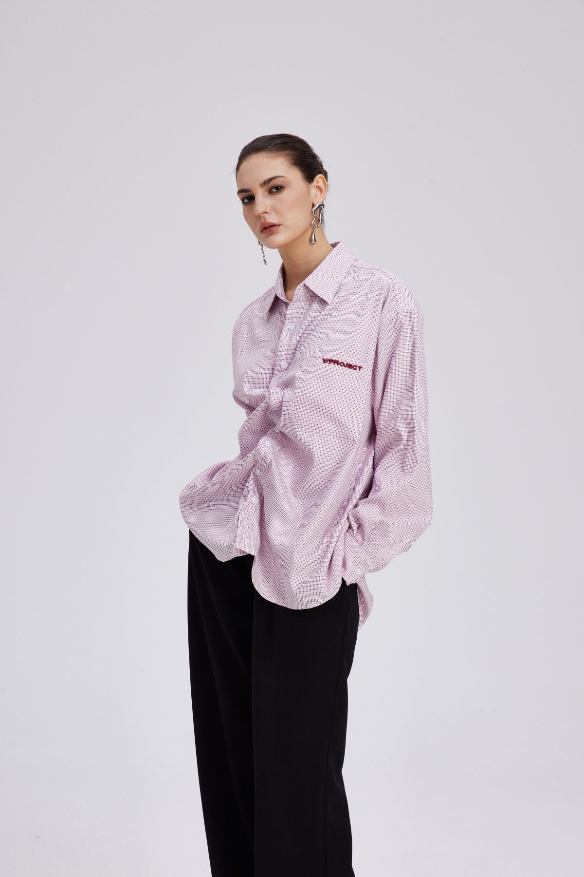 Stylish beautiful dress | Chela Grid Ruch Shirt - Ideal for special occasions