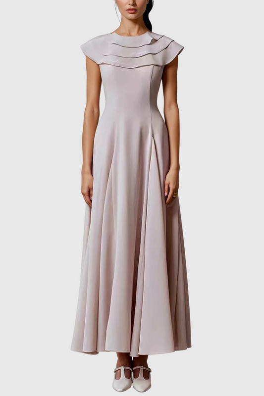 Ellalabel Chidiebele Ruffle Sleeveless Maxi Dress - Crafted from High-quality Fabrication- Ideal for Wedding Guest and Formal Galas.