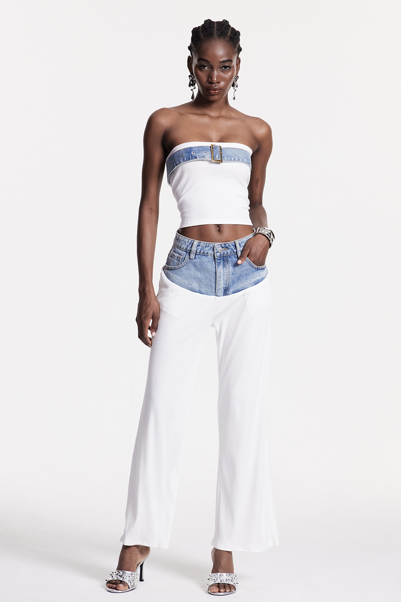 Chiyembekezo Strapless Knit Pants Set