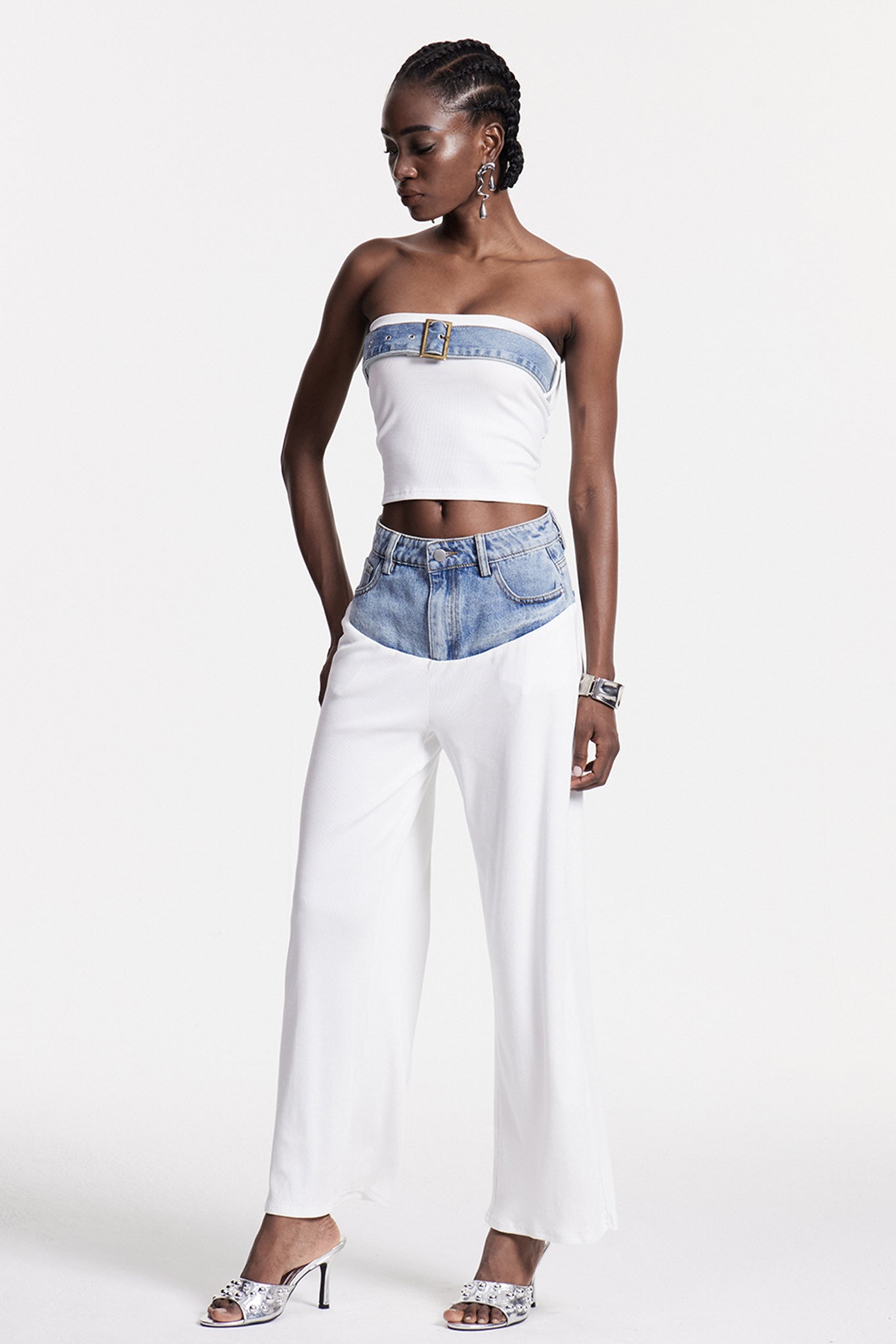 Chiyembekezo Strapless Knit Pants Set