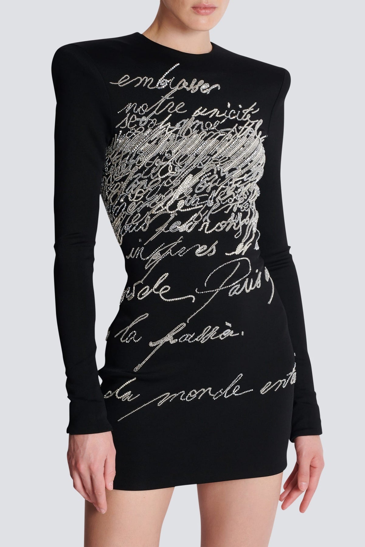 Choca Letter Embroidery Mini Dress - Stylish beautiful dress for special occasions | Buy Online