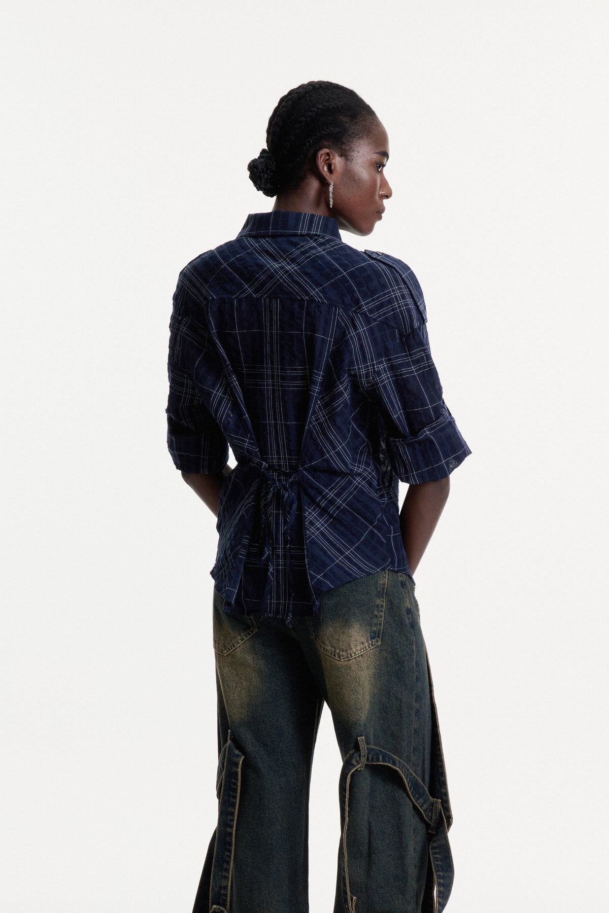 Columb Grid Shirt - Stylish beautiful dress for special occasions | Buy Online