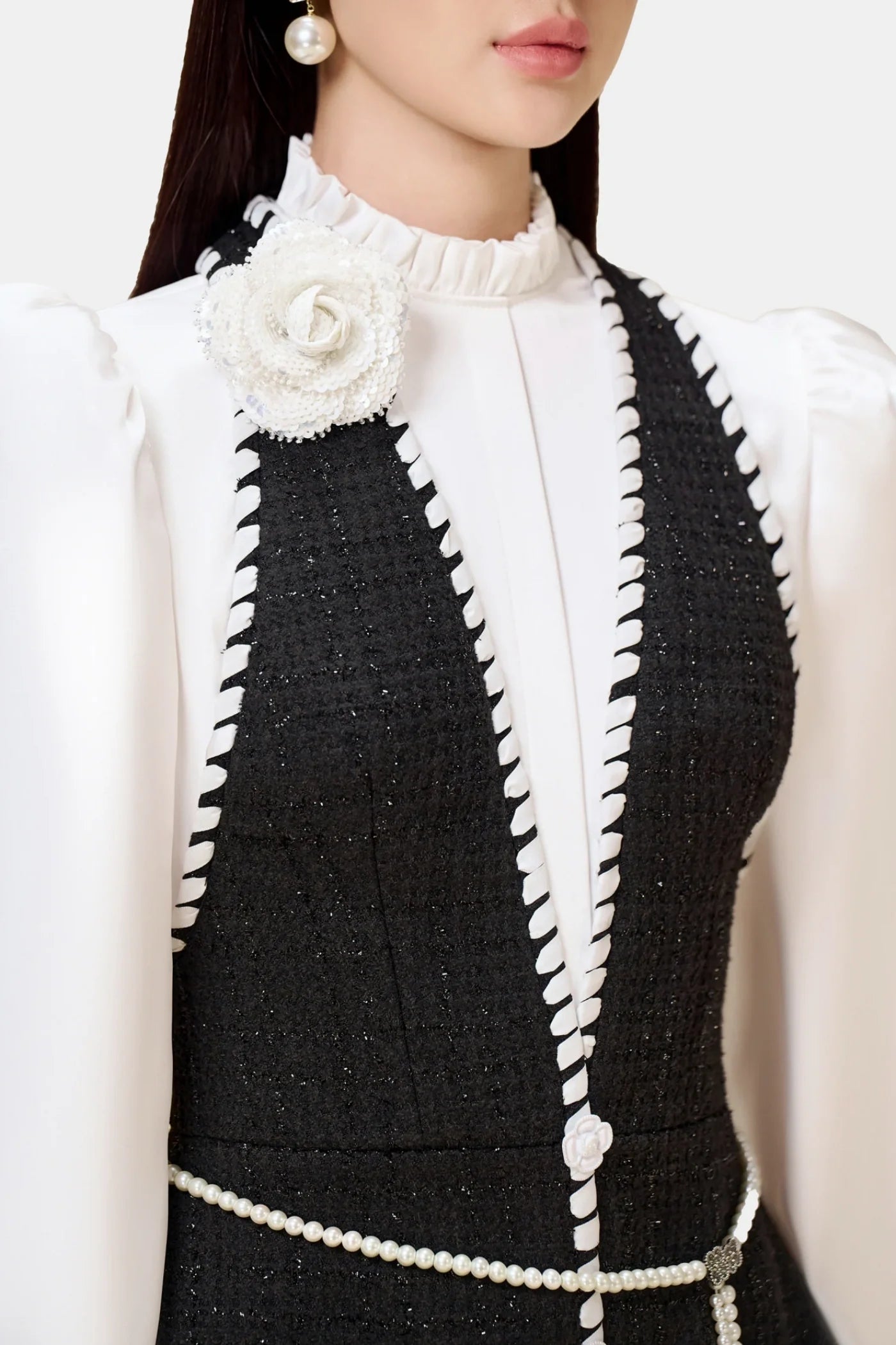 Colver Halter Tweed Shirt Romper - Stylish beautiful dress for special occasions | Buy Online